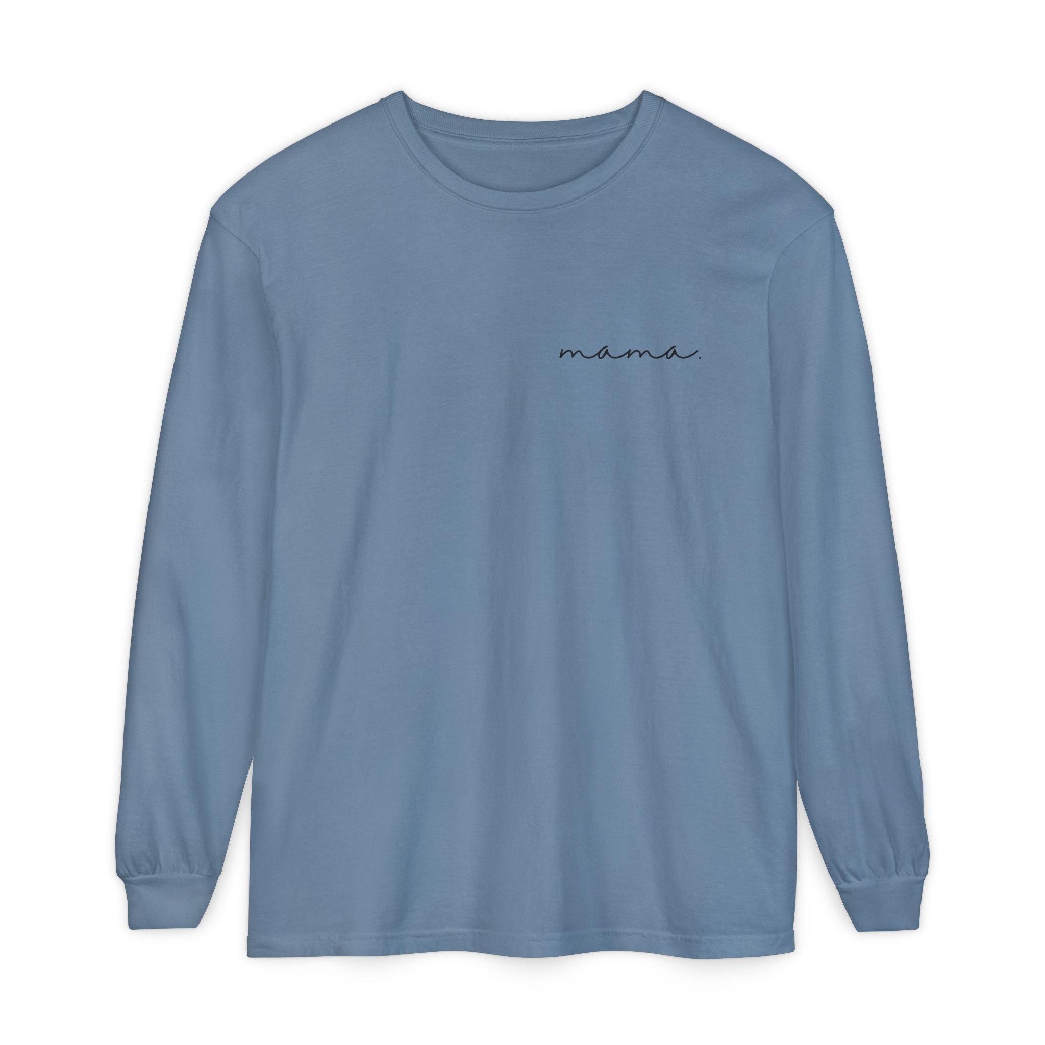 mama. in Cursive T-shirt | Adult Long Sleeve Tee