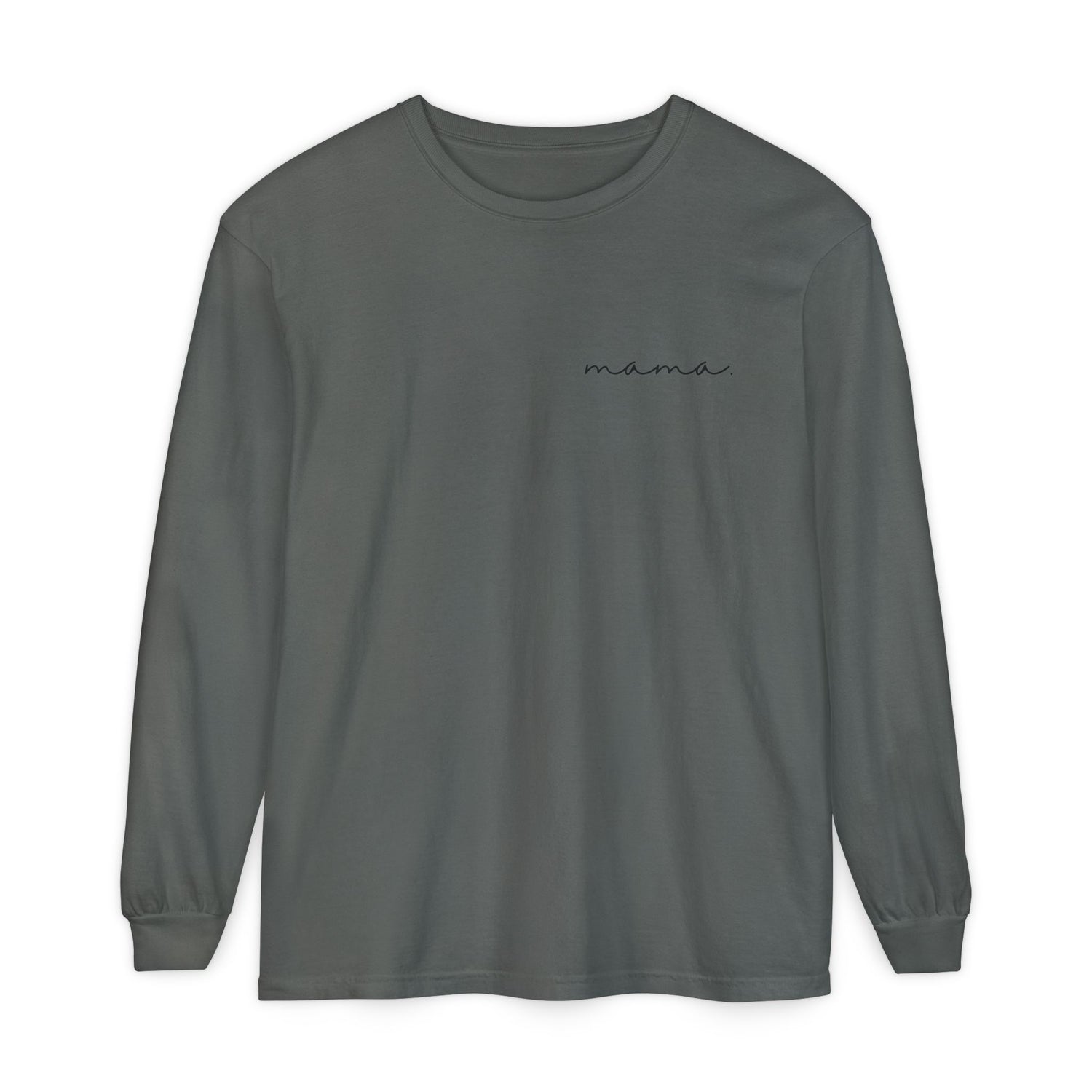 mama. in Cursive T-shirt | Adult Long Sleeve Tee