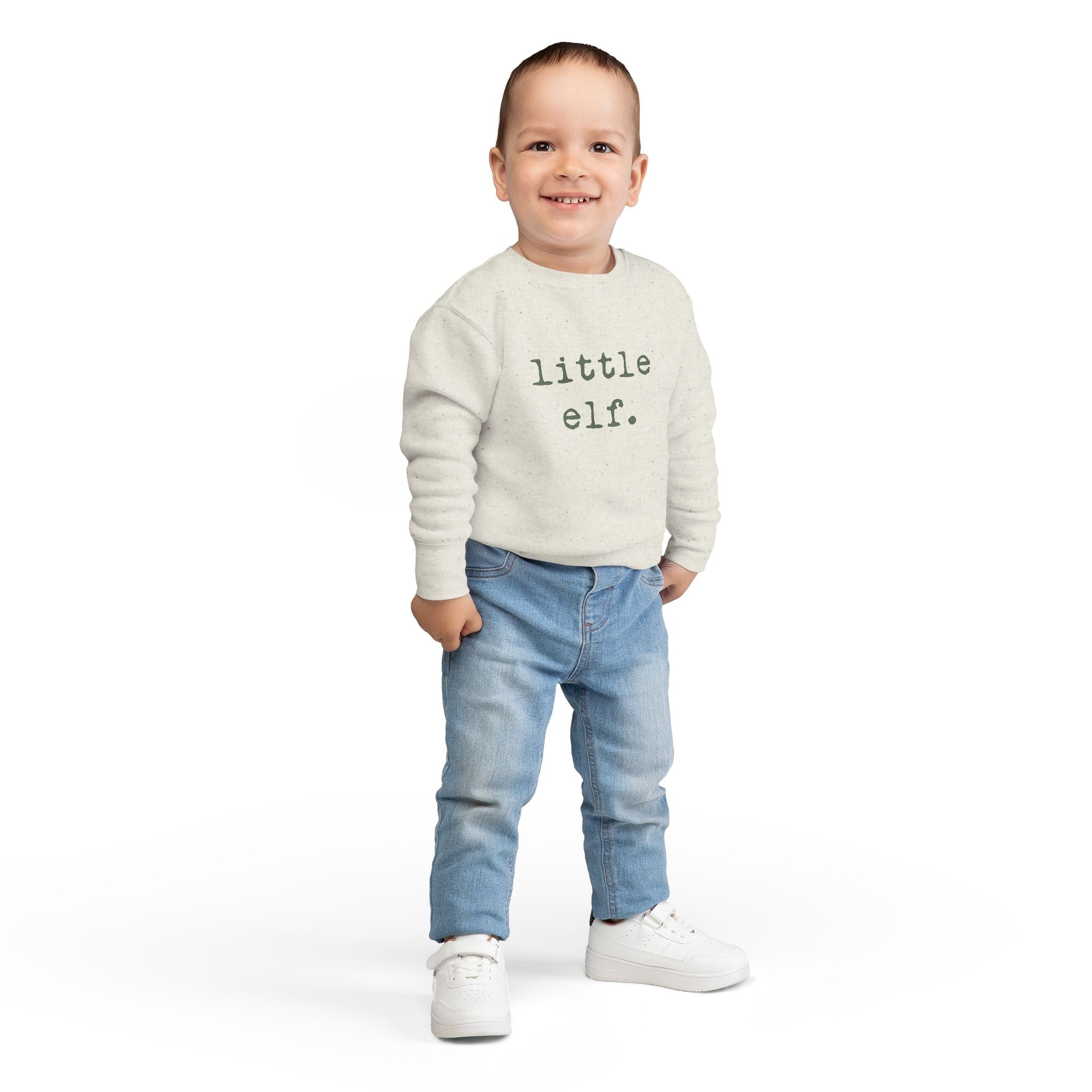Little Elf (Olive) | Toddler Fleece Sweatshirt