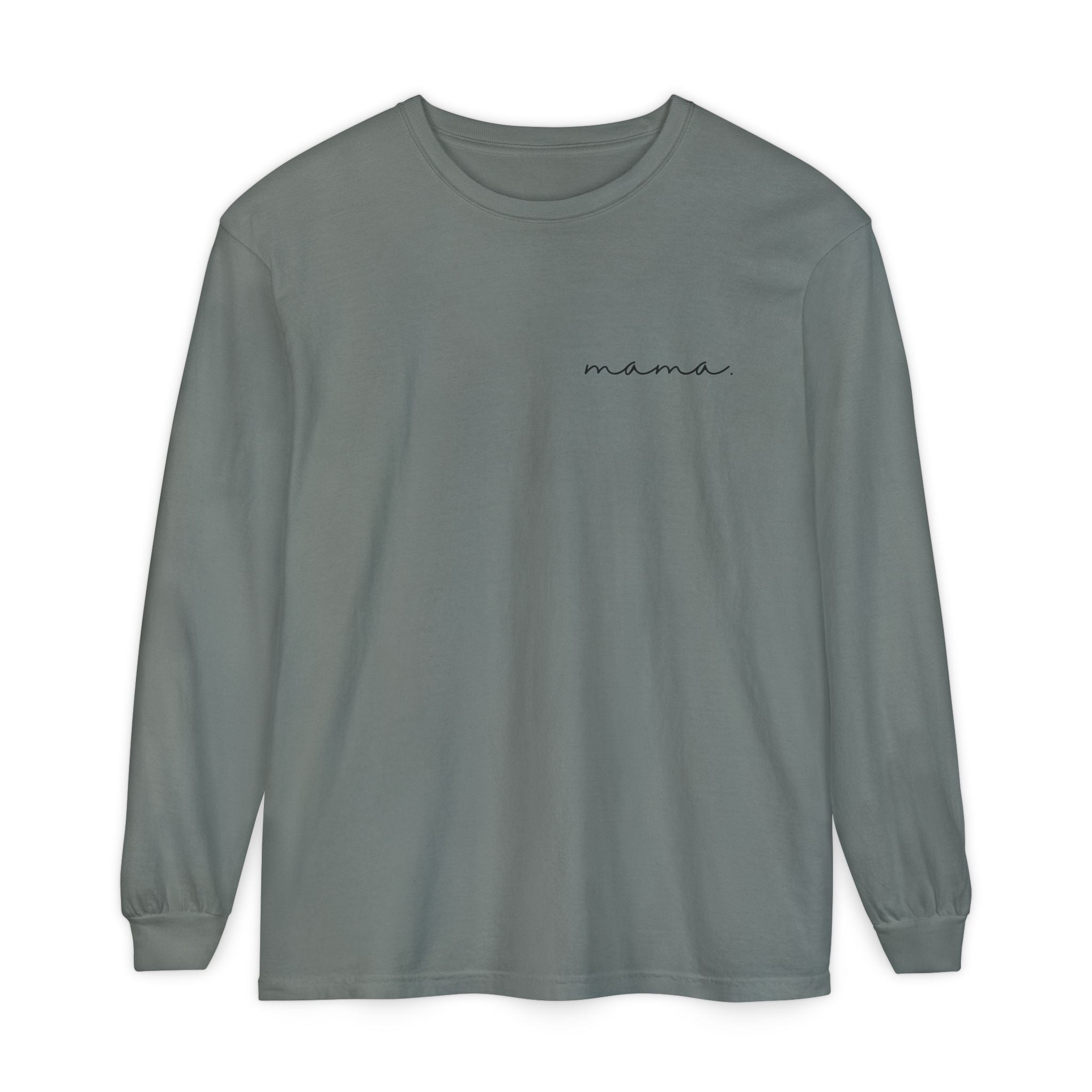 mama. in Cursive T-shirt | Adult Long Sleeve Tee