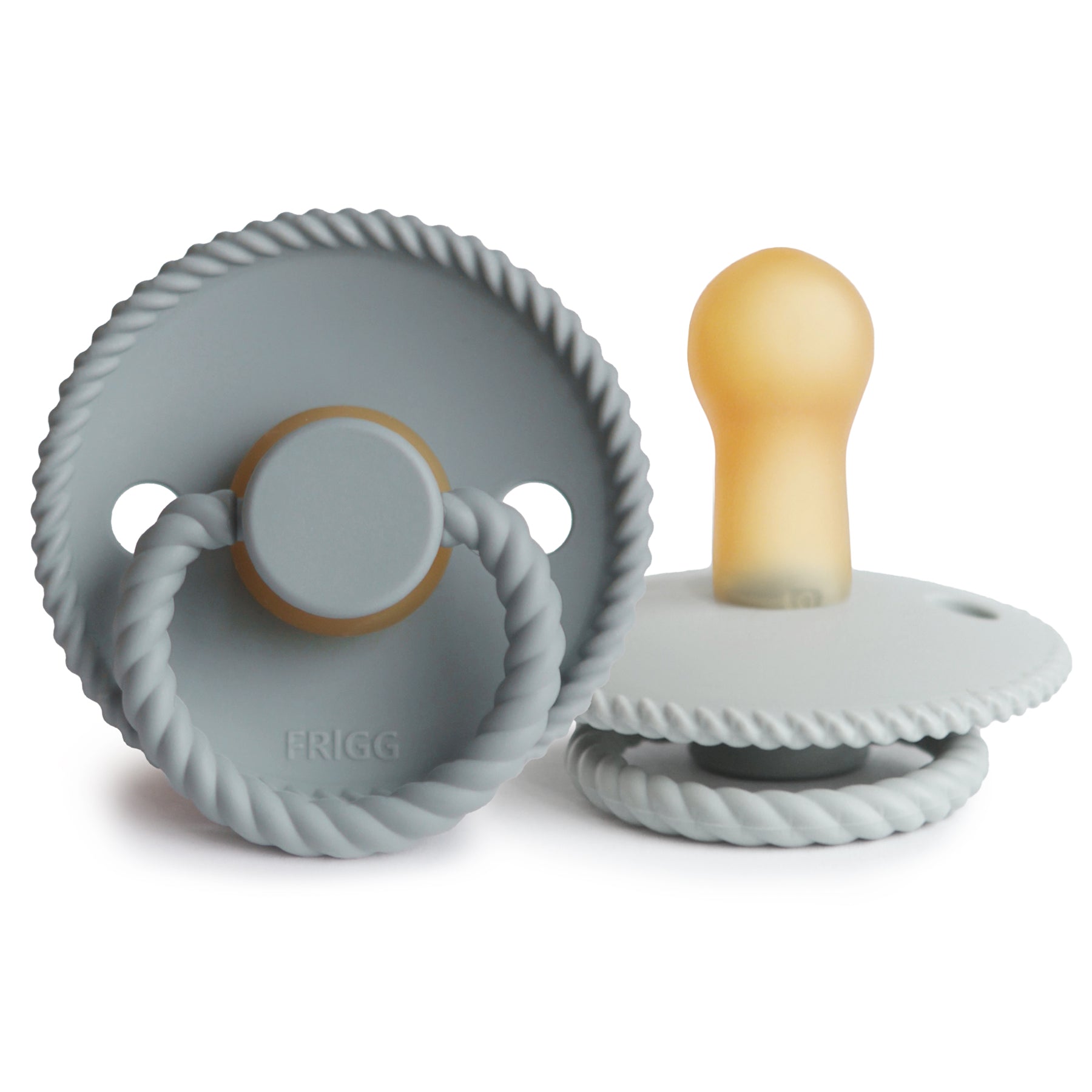 FRIGG Rope Natural Rubber Pacifier 2 - Pack - Tenth & Pine - FRIGG PACIFIERS - 6 - 18 months - Blush/Cream