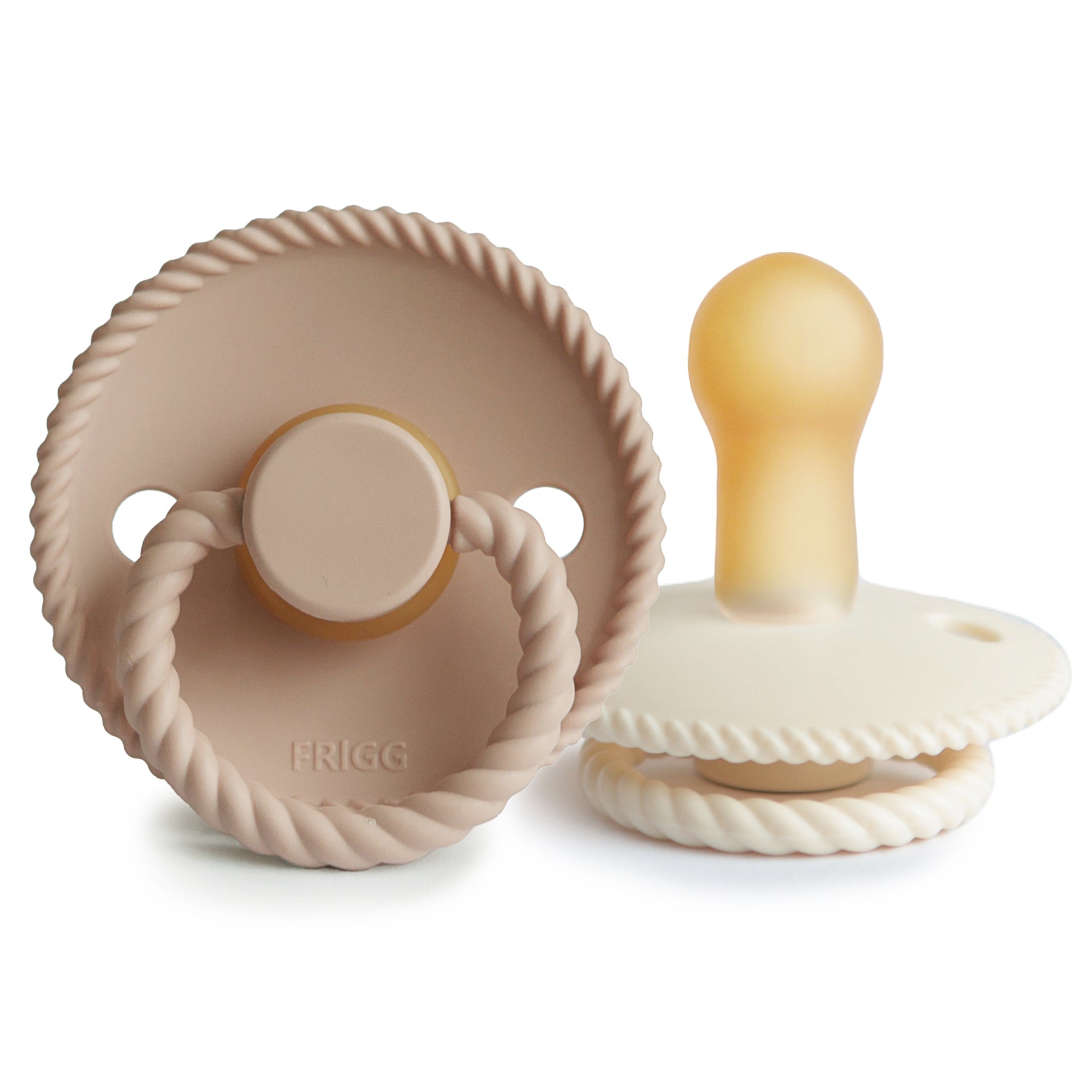 FRIGG Rope Natural Rubber Pacifier 2 - Pack - Tenth & Pine - FRIGG PACIFIERS - 6 - 18 months - Blush/Cream