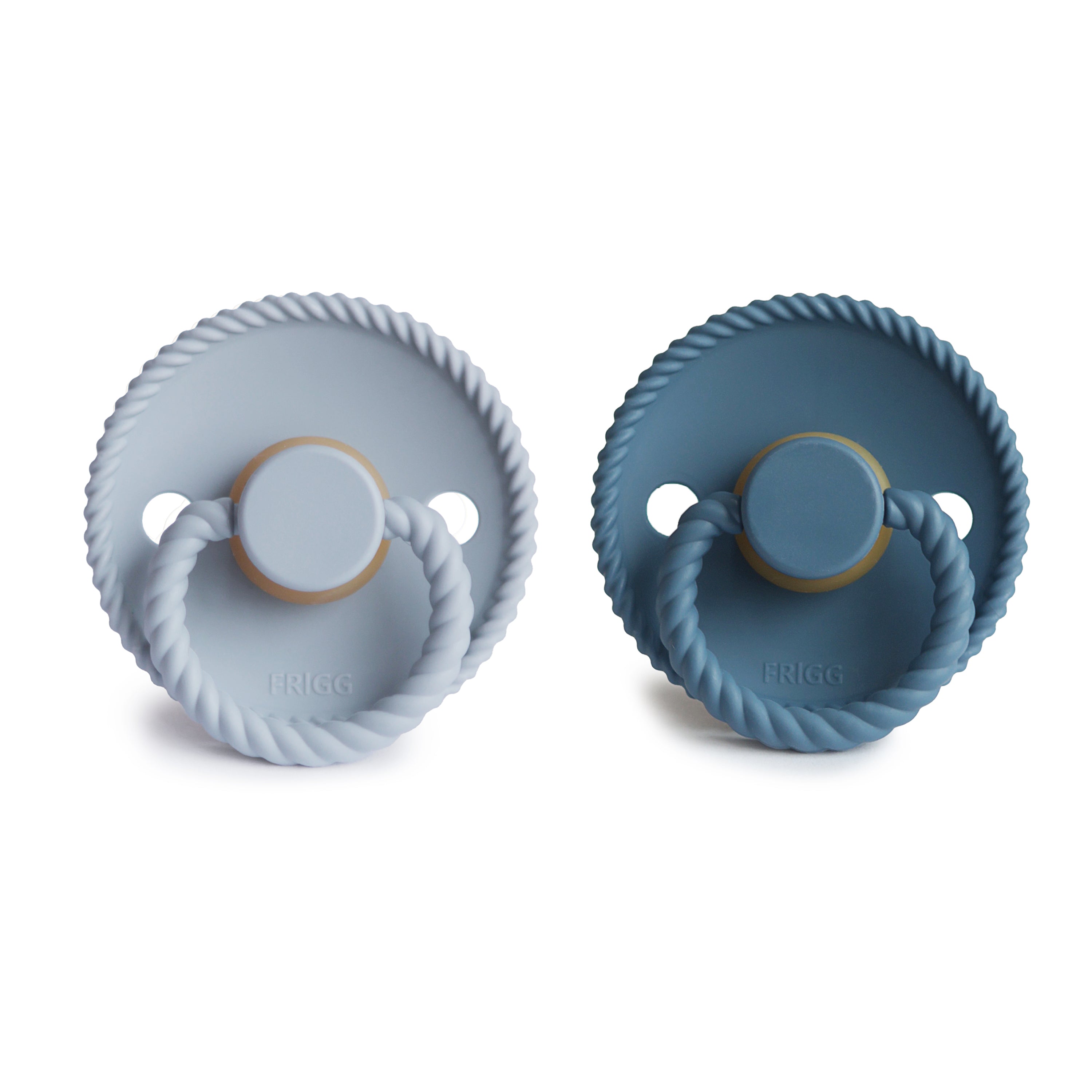 FRIGG Rope Natural Rubber Pacifier 2 - Pack - Tenth & Pine - FRIGG PACIFIERS - 6 - 18 months - Cream/Green Tea