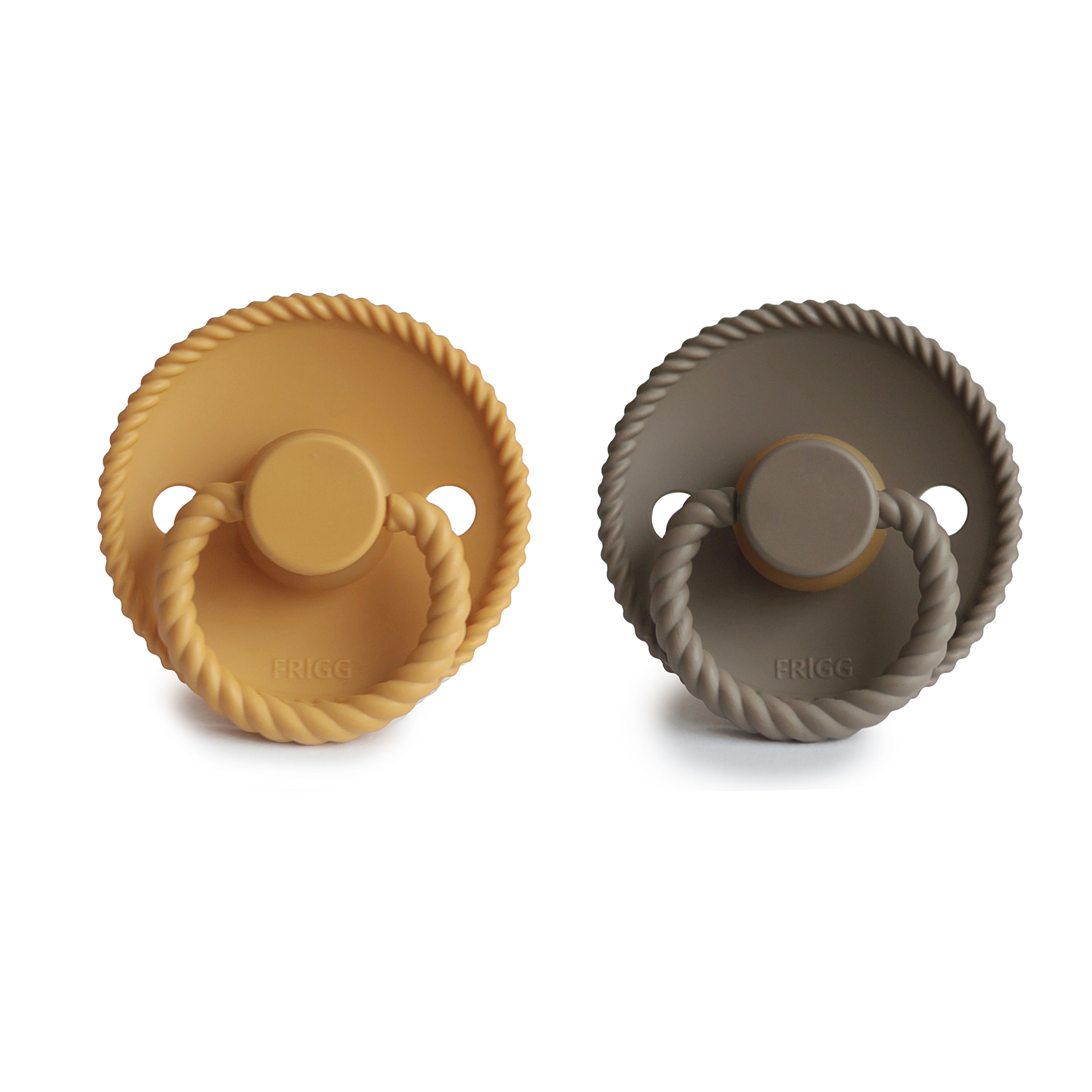 FRIGG Rope Natural Rubber Pacifier 2 - Pack - Tenth & Pine - FRIGG PACIFIERS - 6 - 18 months - Cream/Green Tea