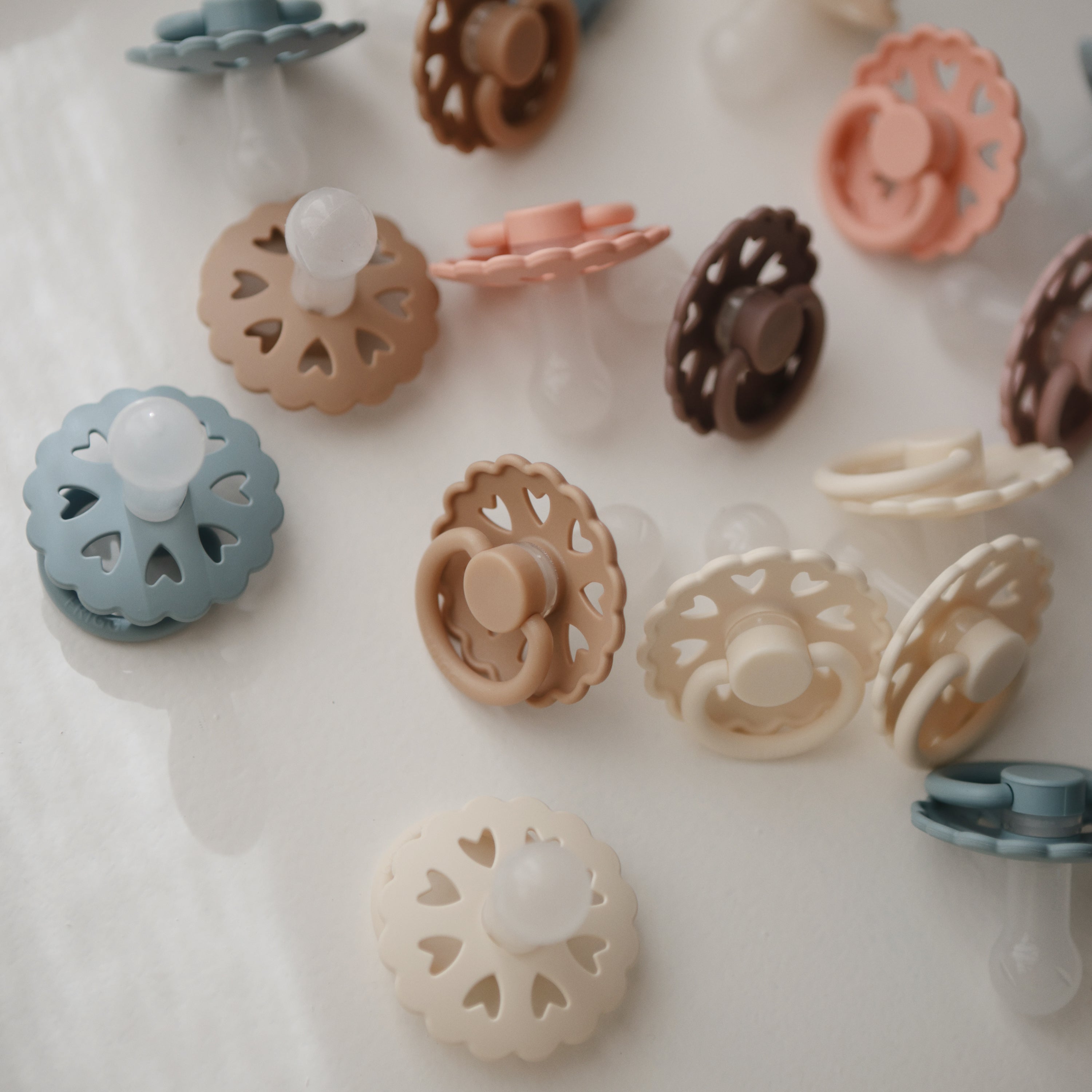 FRIGG Andersen Fairytale Silicone Pacifier 2 - Pack - Tenth & Pine - FRIGG PACIFIERS - 6 - 18 months - Stone Blue/Willow Gray