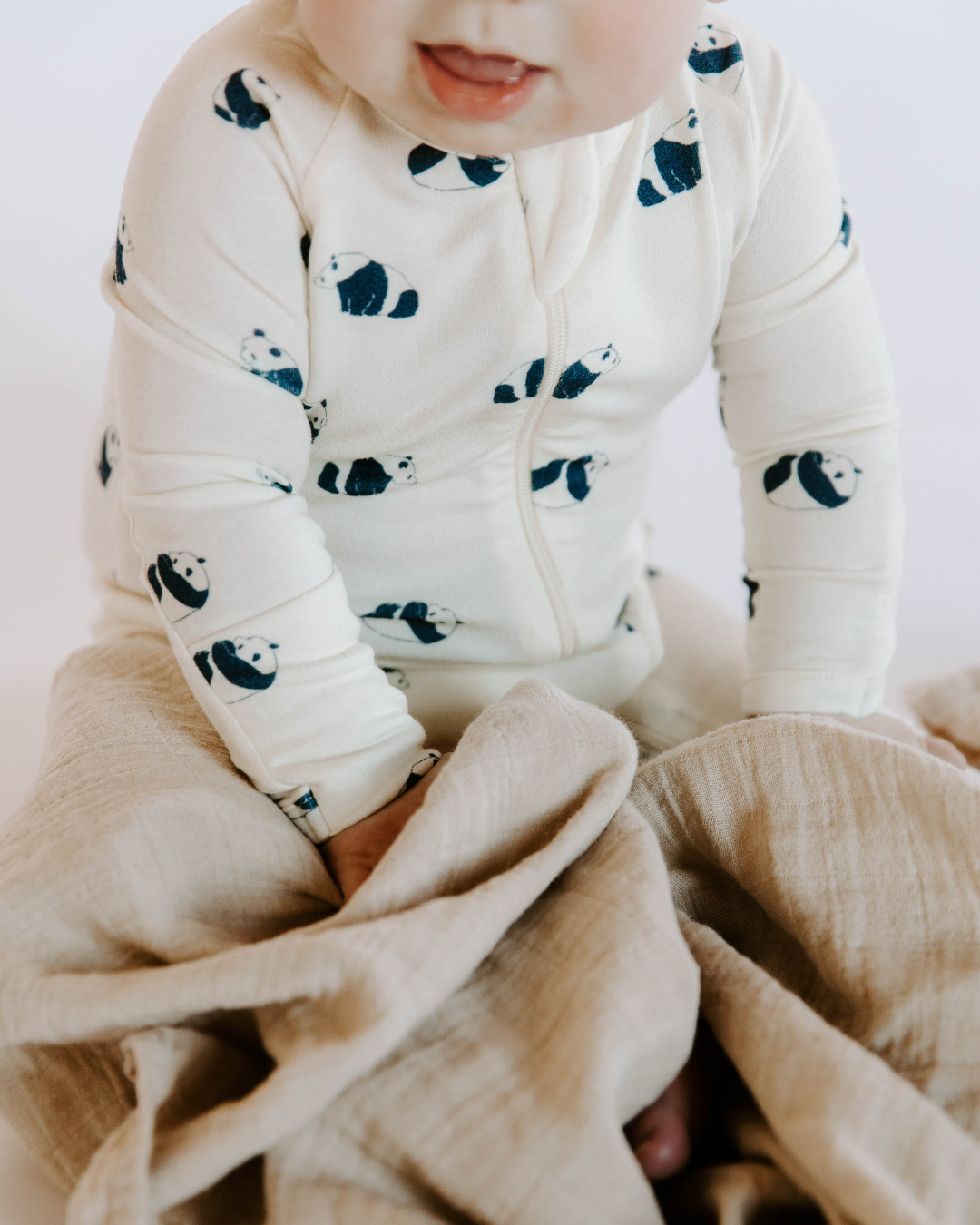 Modal Convertible Footy Pajamas in Panda