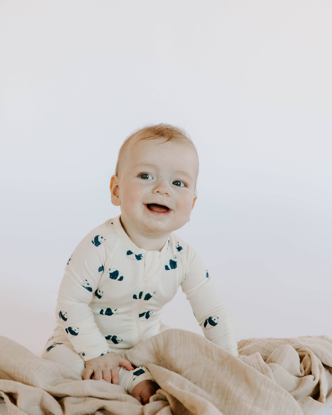 Modal Convertible Footy Pajamas in Panda