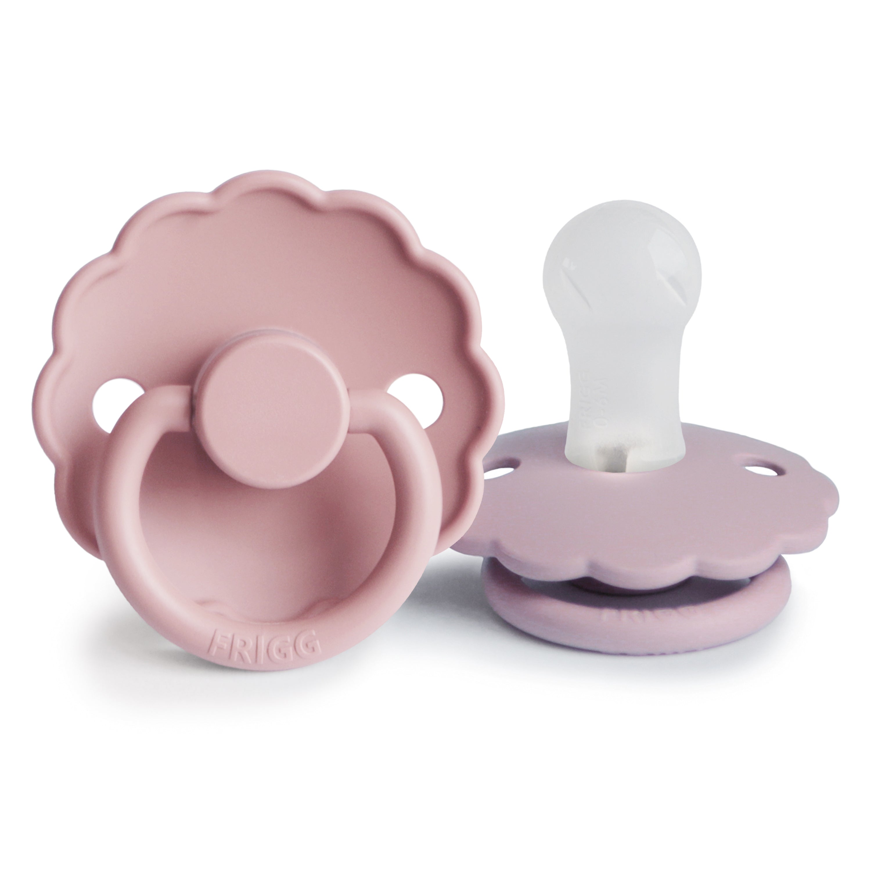 FRIGG Daisy Silicone Pacifier 2 - Pack - Tenth & Pine - FRIGG PACIFIERS - 0 - 6 months - Baby Pink/Soft Lilac