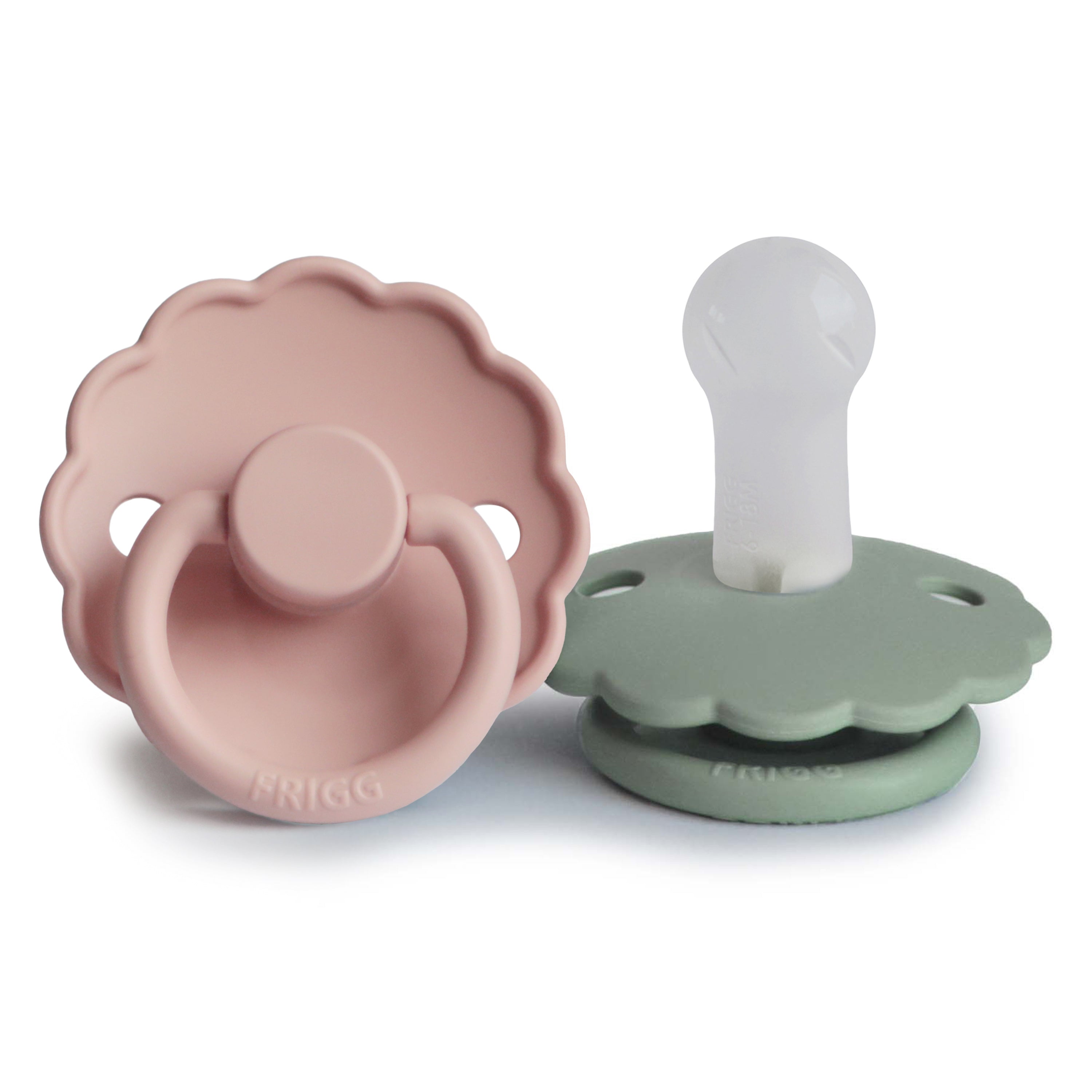 FRIGG Daisy Silicone Pacifier 2 - Pack - Tenth & Pine - FRIGG PACIFIERS - 6 - 18 months - Blush/Sage