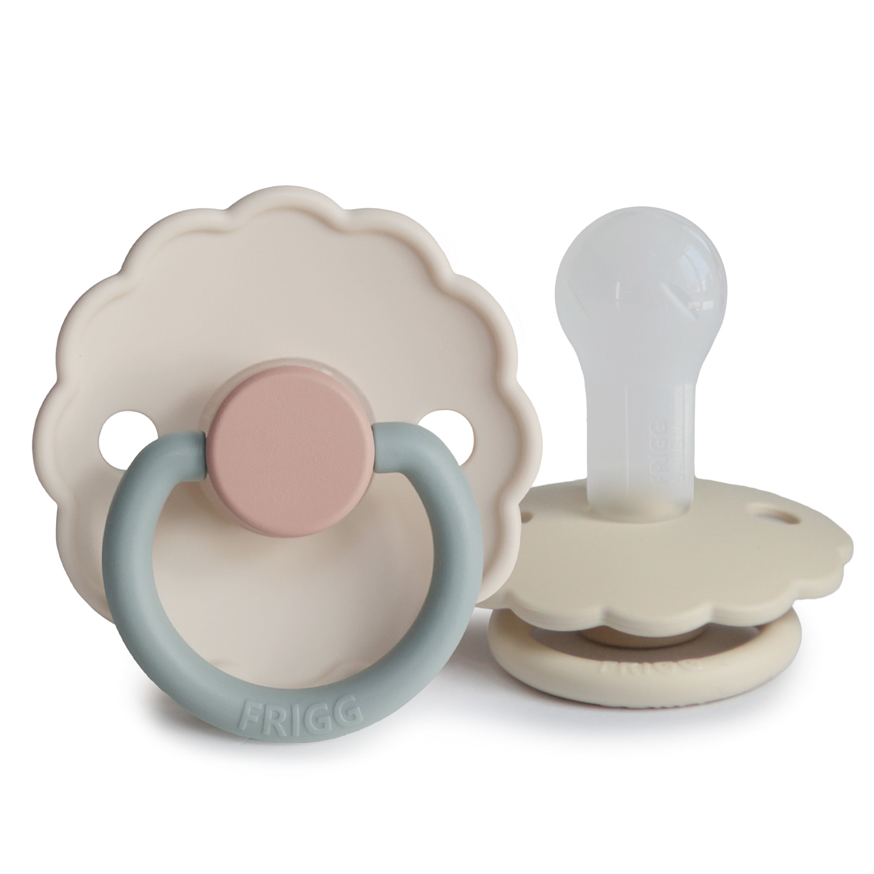 FRIGG Daisy Silicone Pacifier 2 - Pack - Tenth & Pine - FRIGG PACIFIERS - 0 - 6 months - Cotton Candy/Sandstone