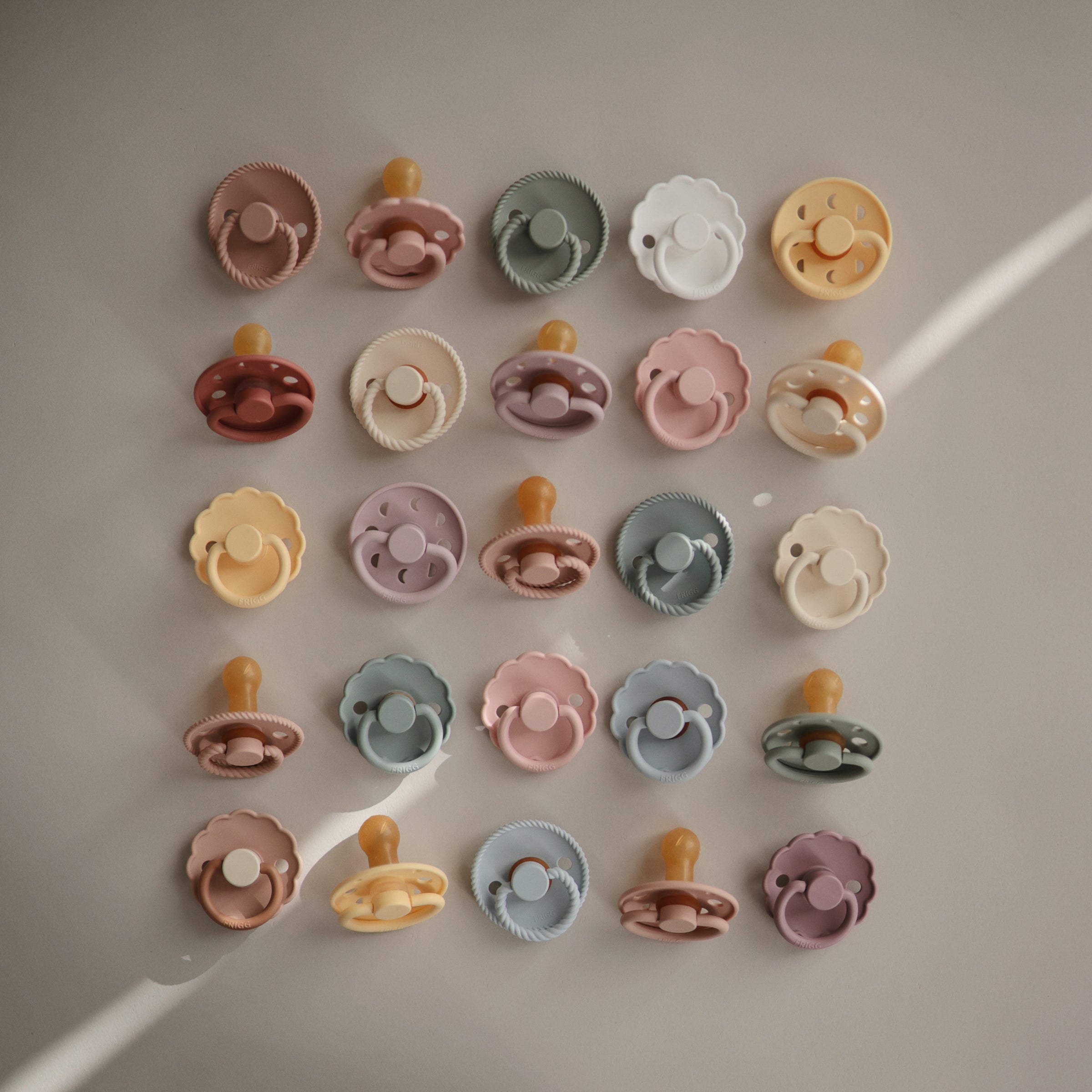 FRIGG Moon Natural Rubber Pacifier 2 - Pack - Tenth & Pine - FRIGG PACIFIERS - 6 - 18 months - Sage/Portobello