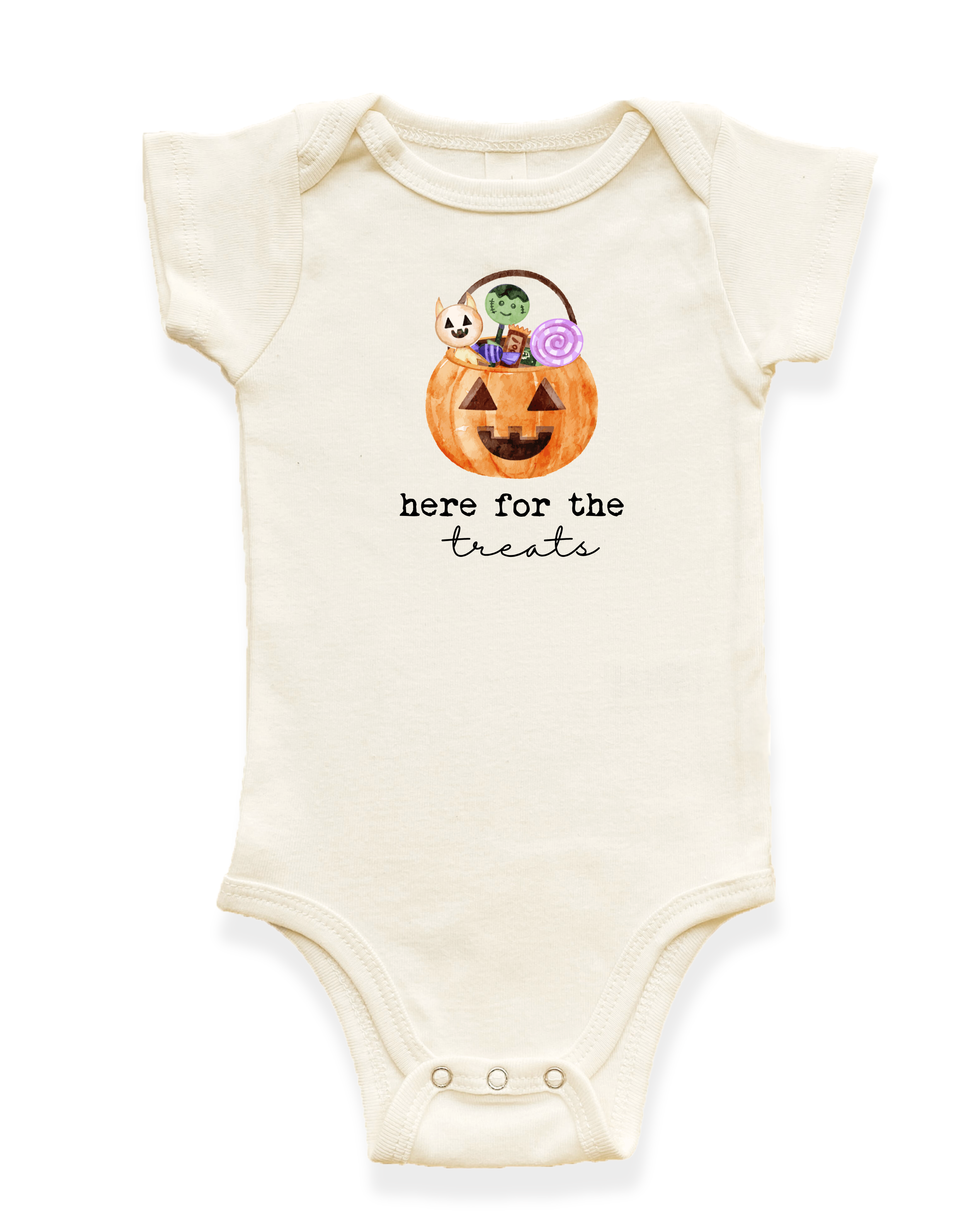 Here For The Treats Organic Baby Bodysuit