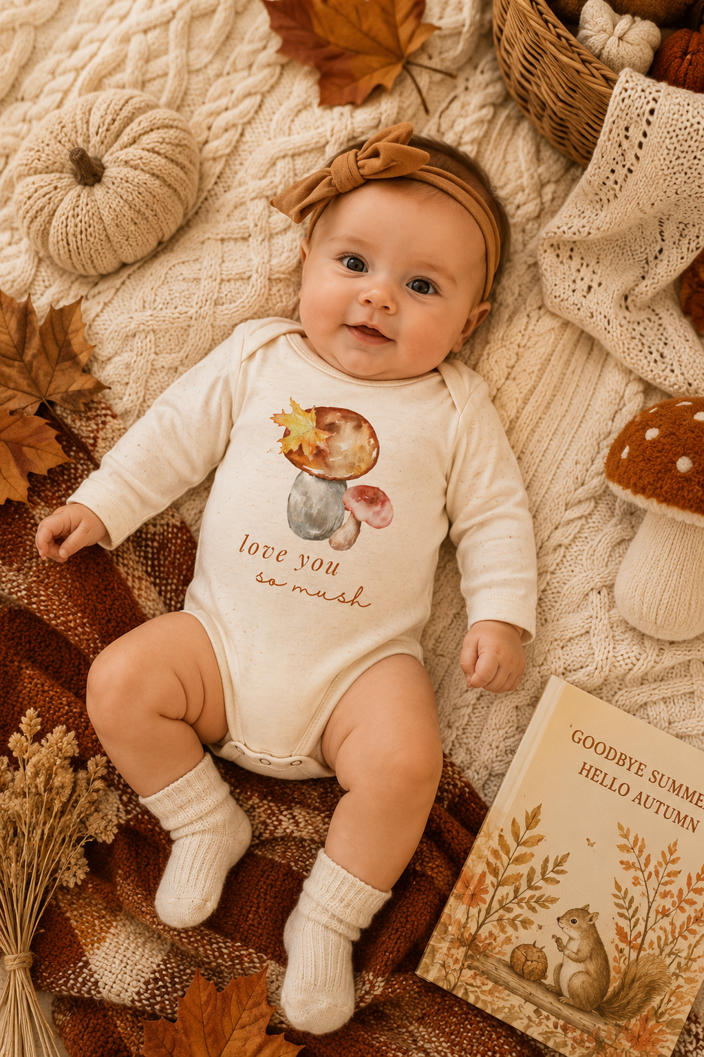 Love You So Mush Organic Bodysuit Long Sleeve