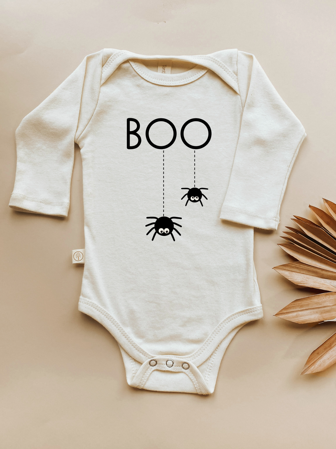 Boo Organic Cotton Baby Bodysuit Long Sleeve