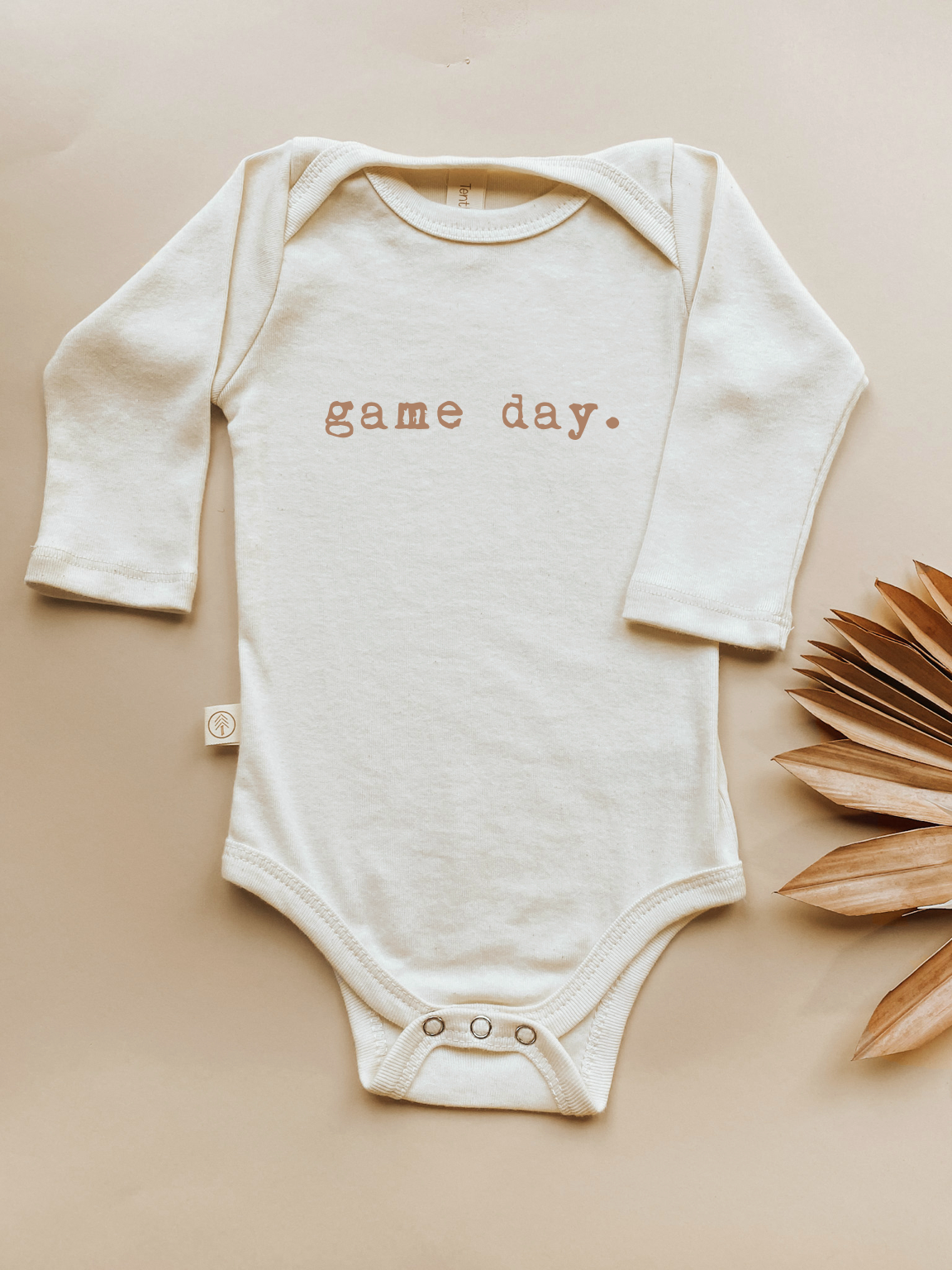 Game Day Clay Organic Cotton Baby Bodysuit Long Sleeve