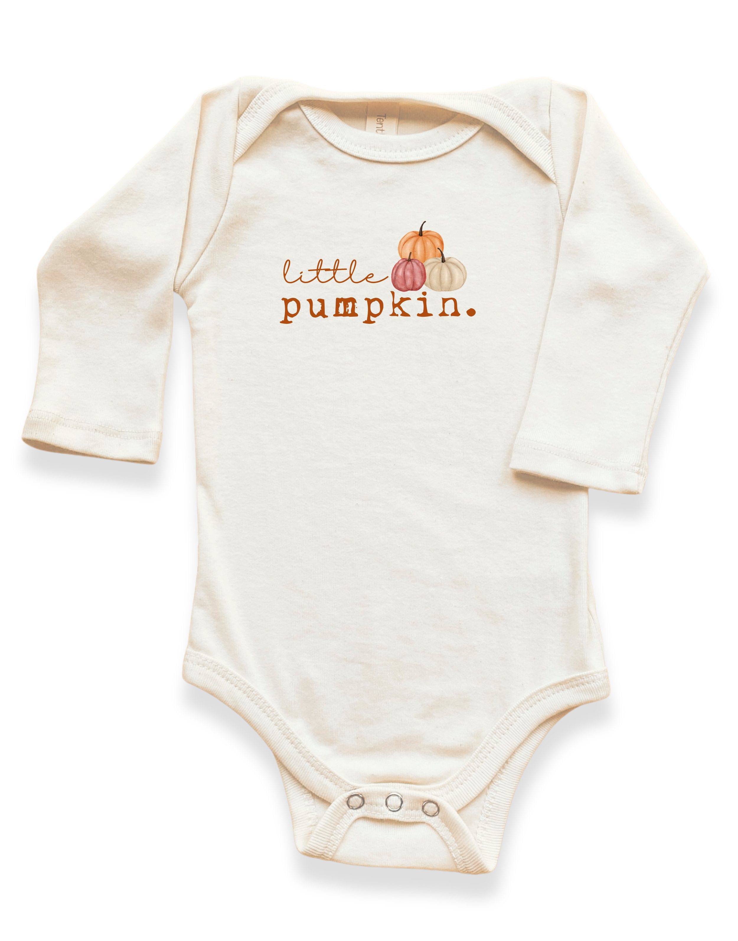 Little Pumpkin Stack Organic Bodysuit Long Sleeve