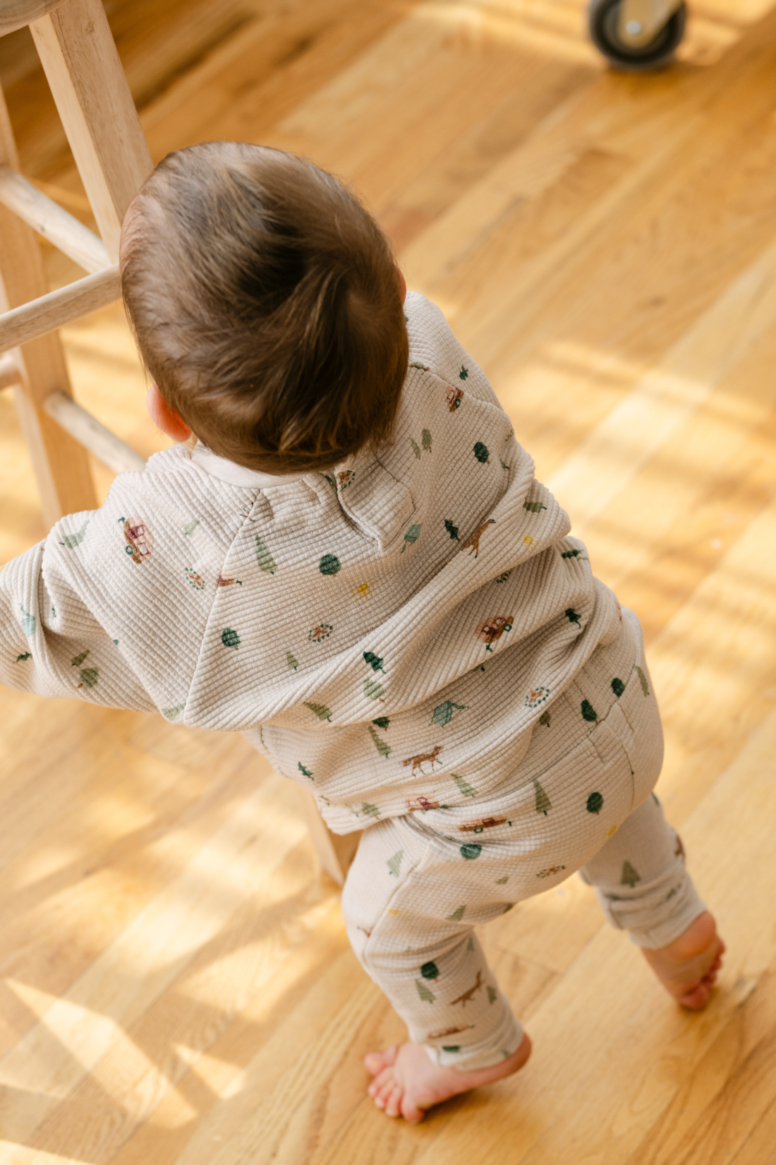 Organic Cotton Waffle Leggings in Camping