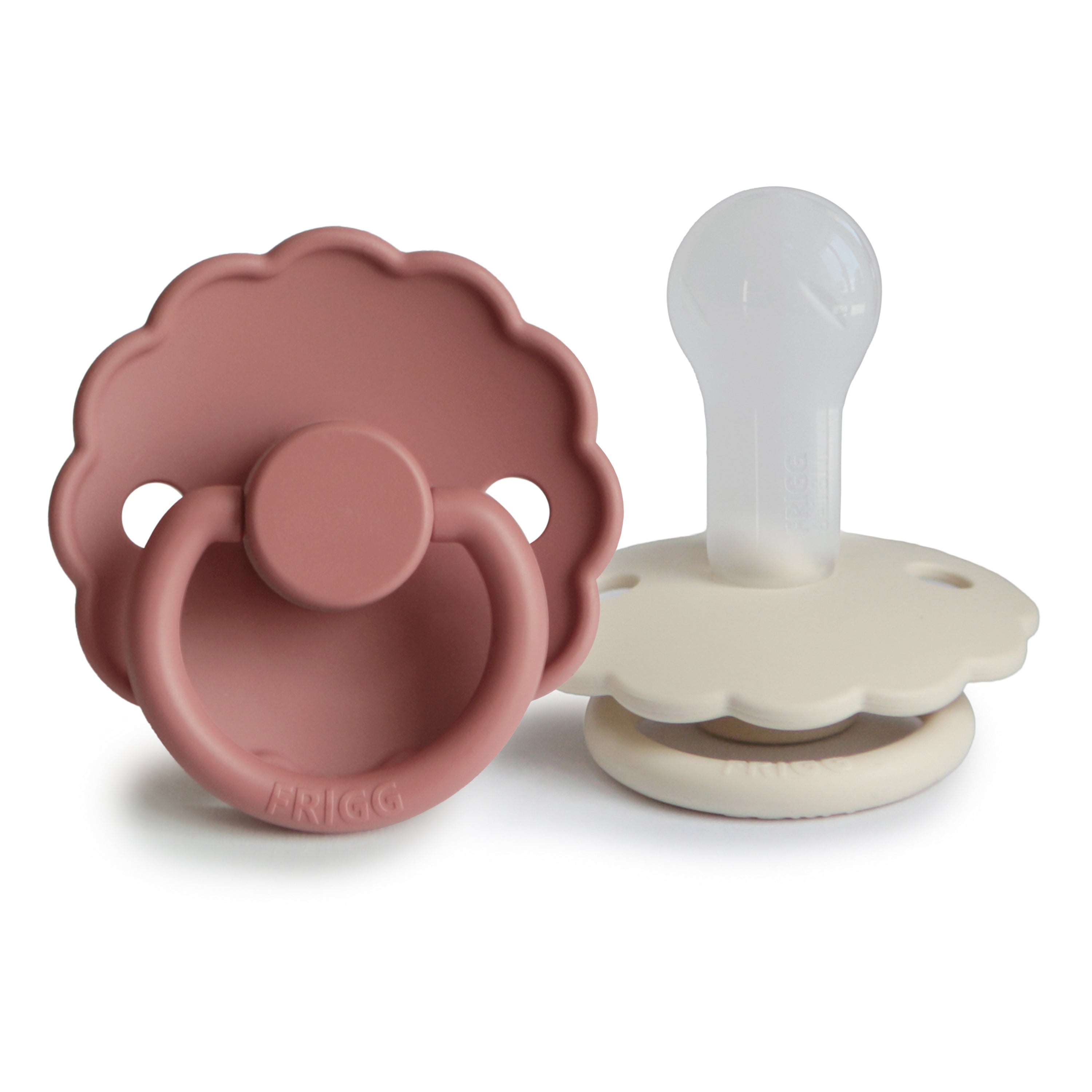 FRIGG Daisy Silicone Pacifier 2 - Pack - Tenth & Pine - FRIGG PACIFIERS - 6 - 18 months - Powder Blush/Cream