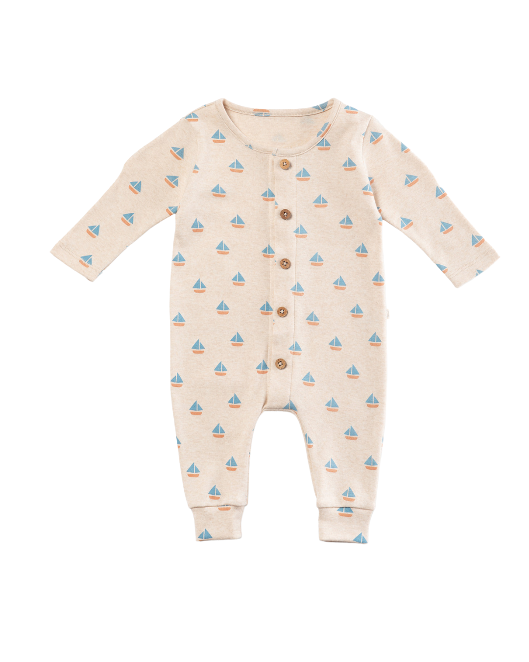 Quinn Magnetic Playsuit in Sailboats