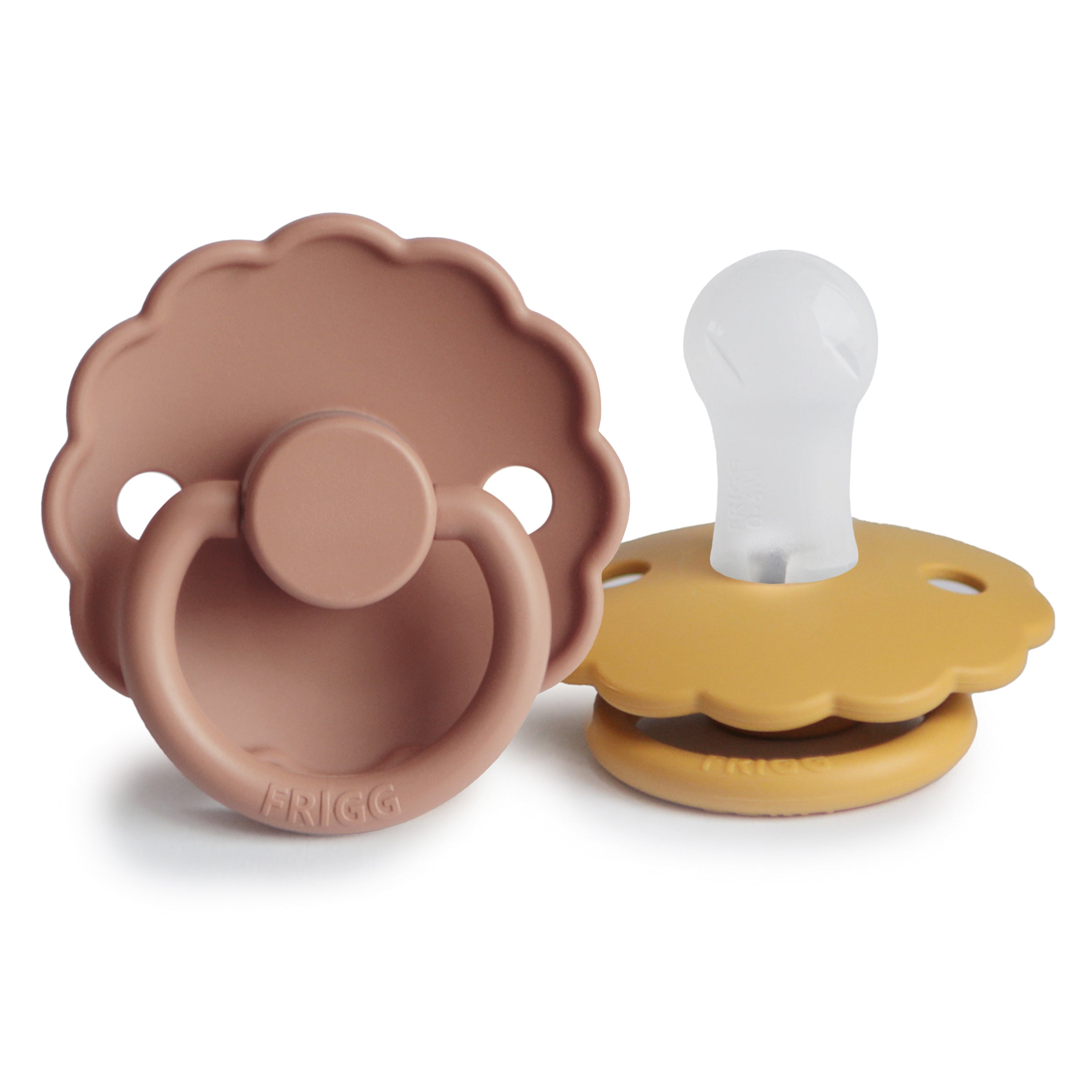 FRIGG Daisy Silicone Pacifier 2 - Pack - Tenth & Pine - FRIGG PACIFIERS - 0 - 6 months - Rose Gold/Honey Gold