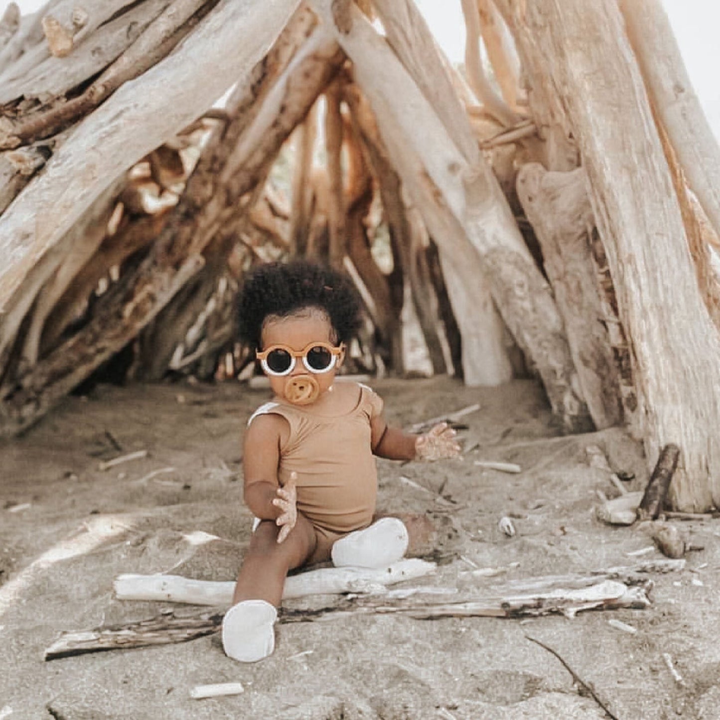 Modern Pacifier | Speckled Almond