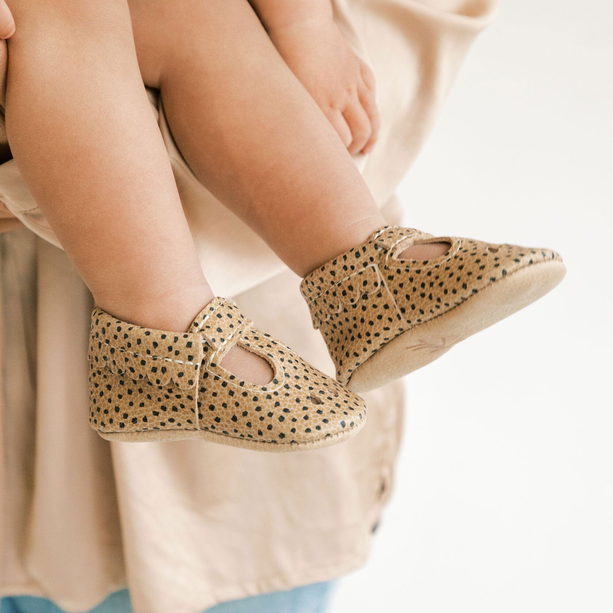 Almond Speckles Mary Jane Baby Shoe - Tenth & Pine - Mary Jane - Soft Sole - 1