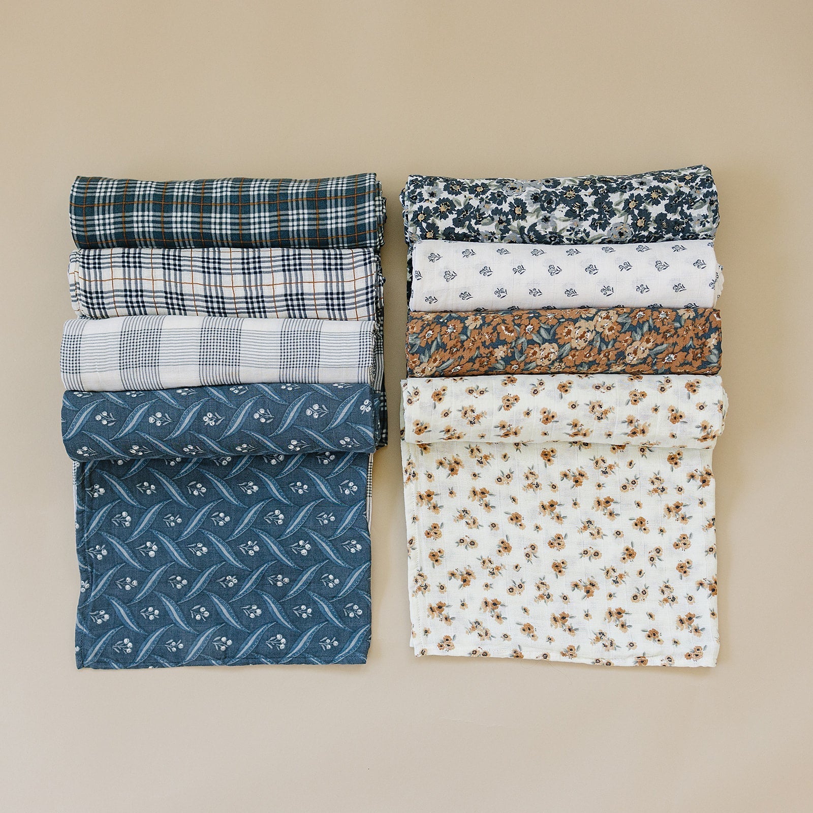 Autumn Bloom Muslin Swaddle Blanket - Tenth & Pine -