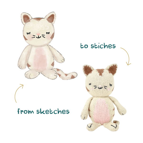 Baby Cat - Tenth & Pine - Baby Knit Doll -
