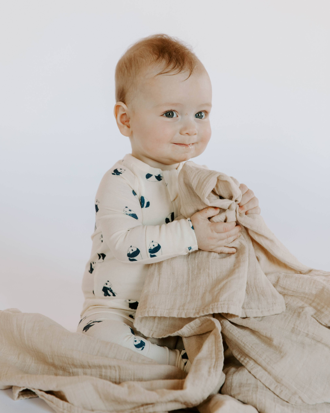 Modal Convertible Footy Pajamas in Panda