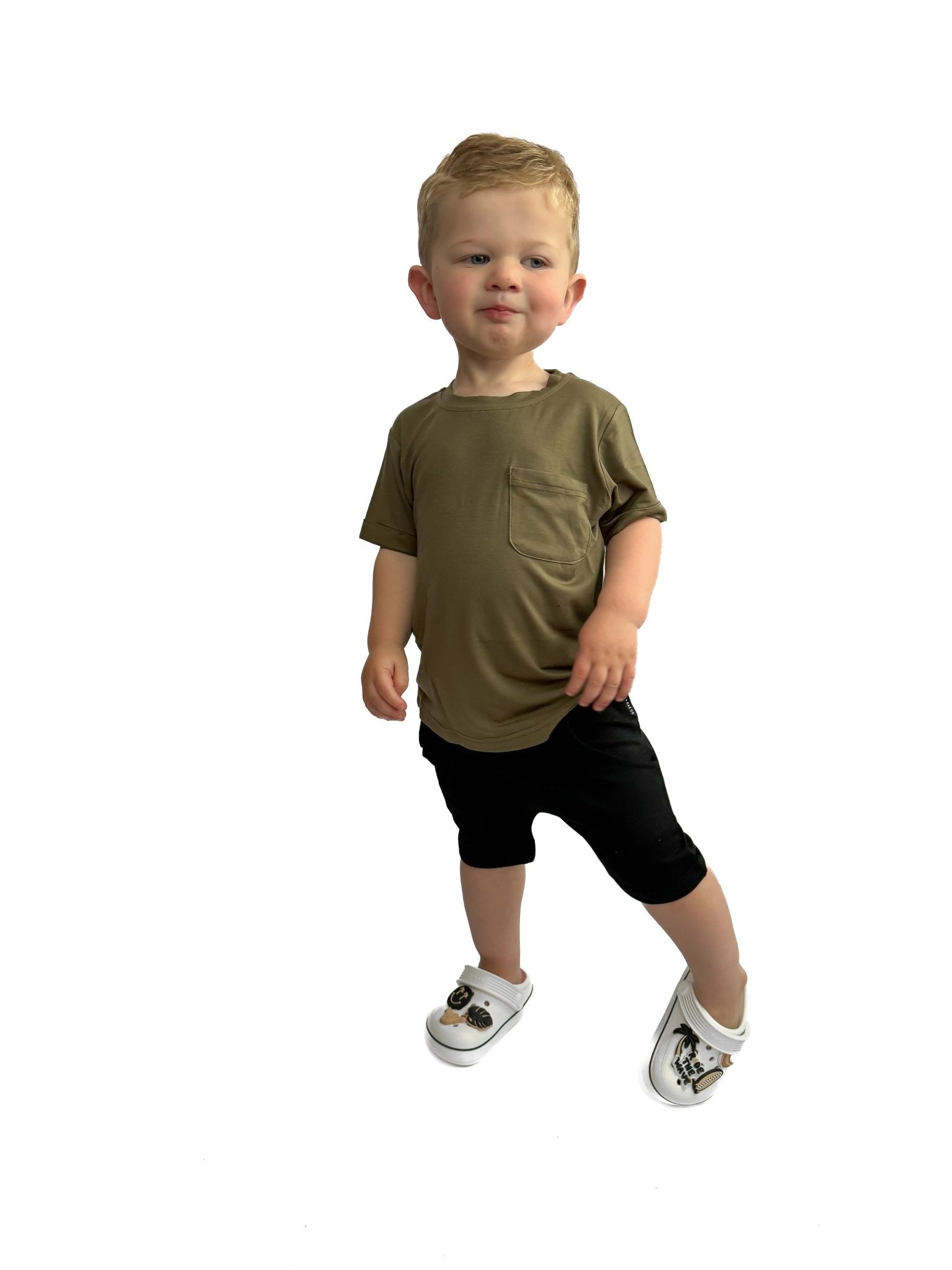 BAMBOO POCKET TEE - PINE - Tenth & Pine - 3 - 6M