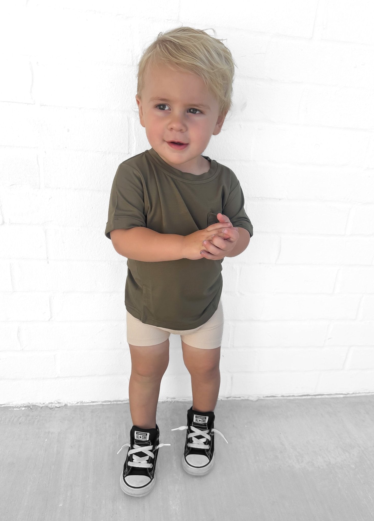 BAMBOO POCKET TEE - PINE - Tenth & Pine - 3 - 6M