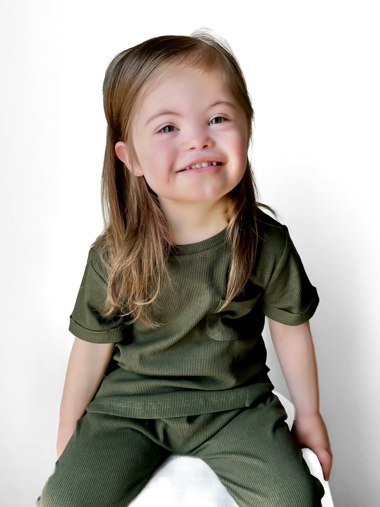 BAMBOO RIBBED POCKET TEE - HUNTER - Tenth & Pine - 3 - 6M