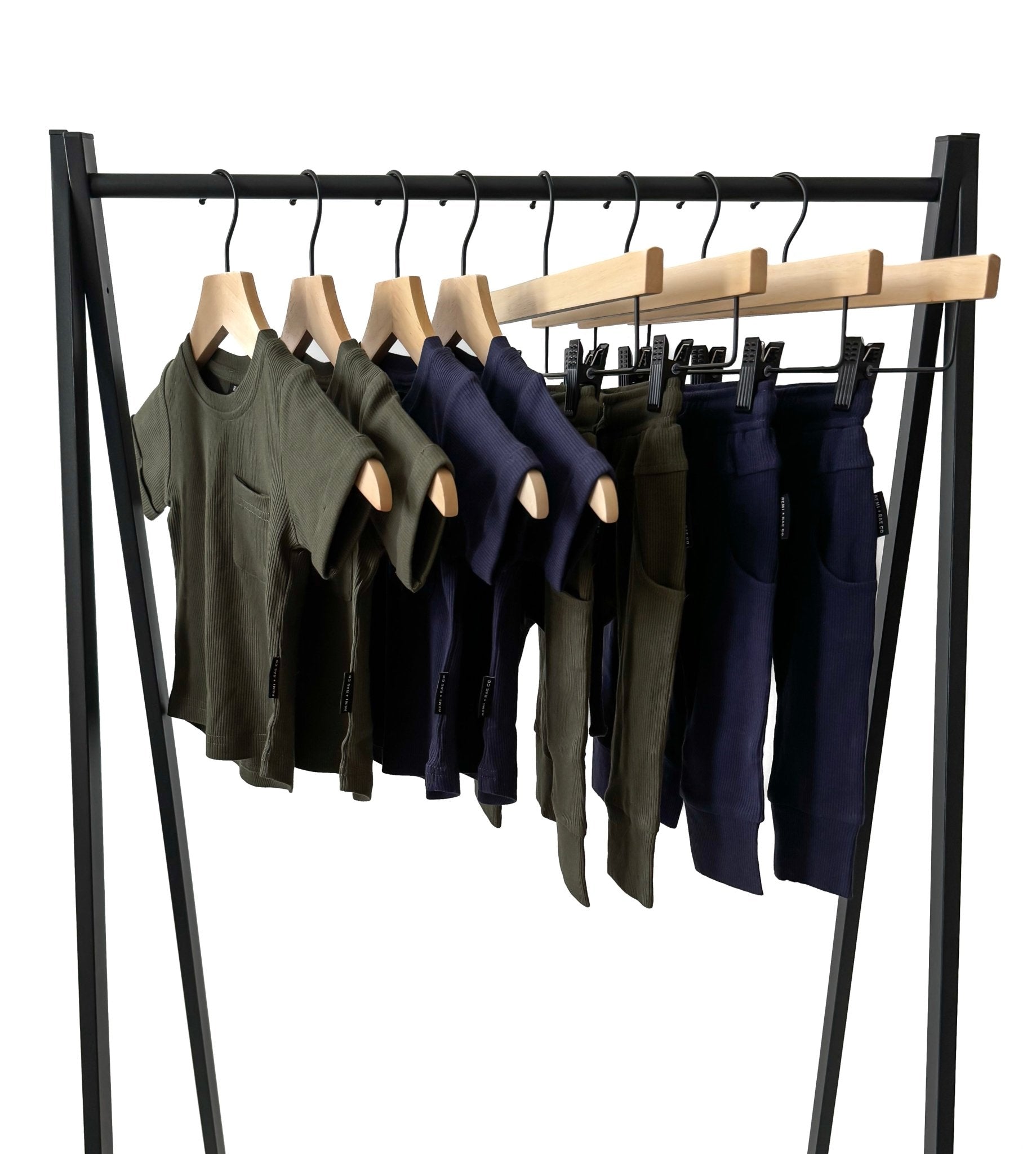 BAMBOO RIBBED POCKET TEE - NAVY - Tenth & Pine - 3 - 6M