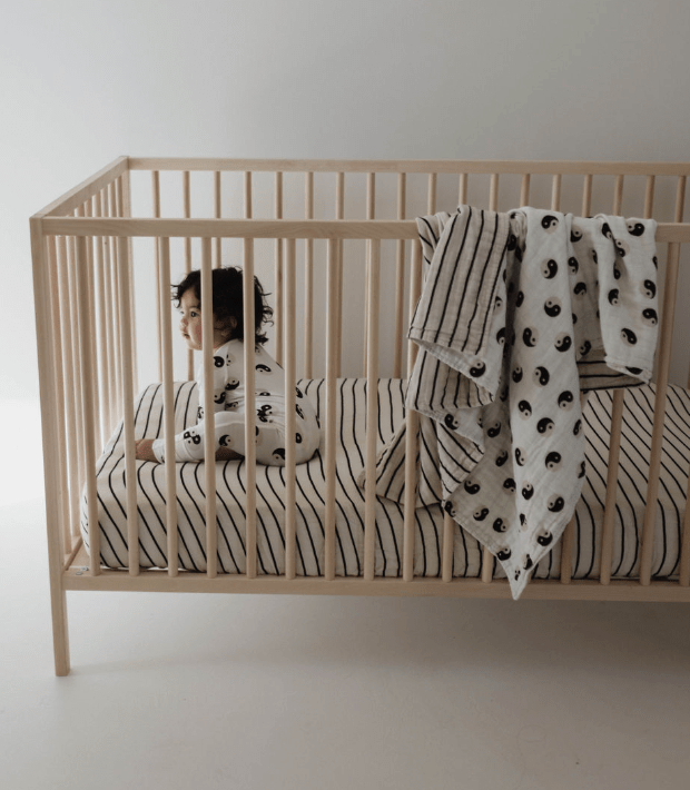 Bamboo Zip Pajamas | Black & White Yin Yang - Tenth & Pine - pajamas - Newborn