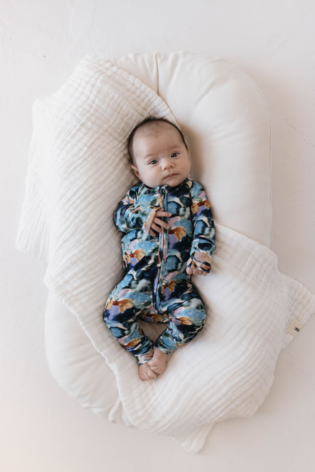 Bamboo Zip Pajamas | Charli Print - Tenth & Pine - Newborn