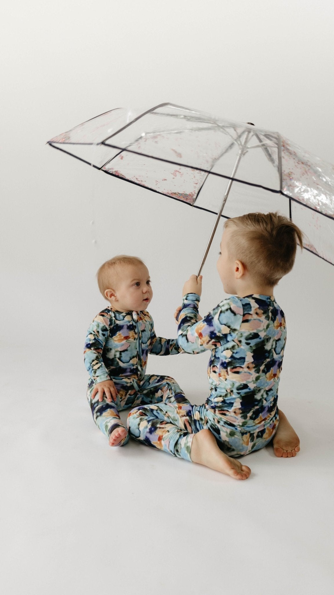 Bamboo Zip Pajamas | Charli Print - Tenth & Pine - Newborn