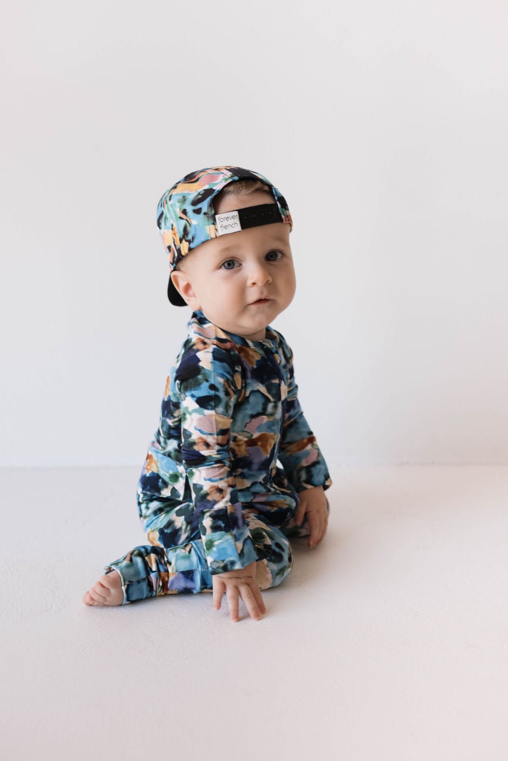 Bamboo Zip Pajamas | Charli Print - Tenth & Pine - Newborn
