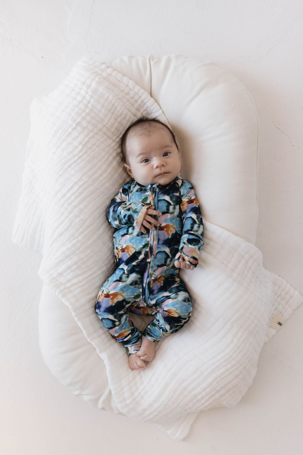 Bamboo Zip Pajamas | Charli Print - Tenth & Pine - Newborn