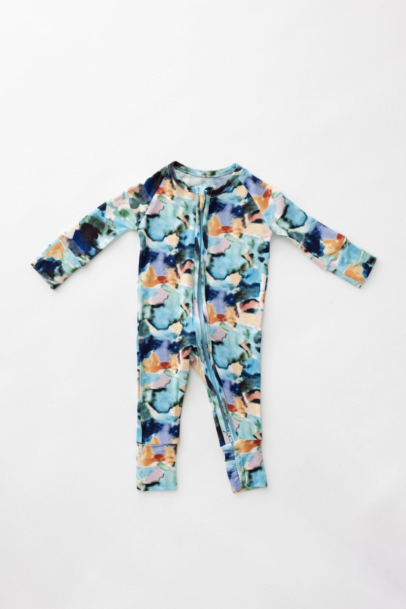 Bamboo Zip Pajamas | Charli Print - Tenth & Pine - Newborn