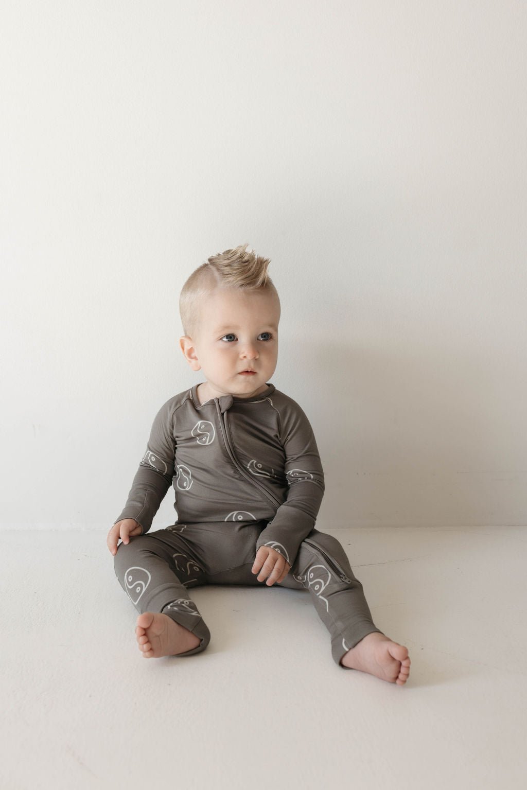 Bamboo Zip Pajamas | Sage Yin Yang - Tenth & Pine - Pajamas - Newborn