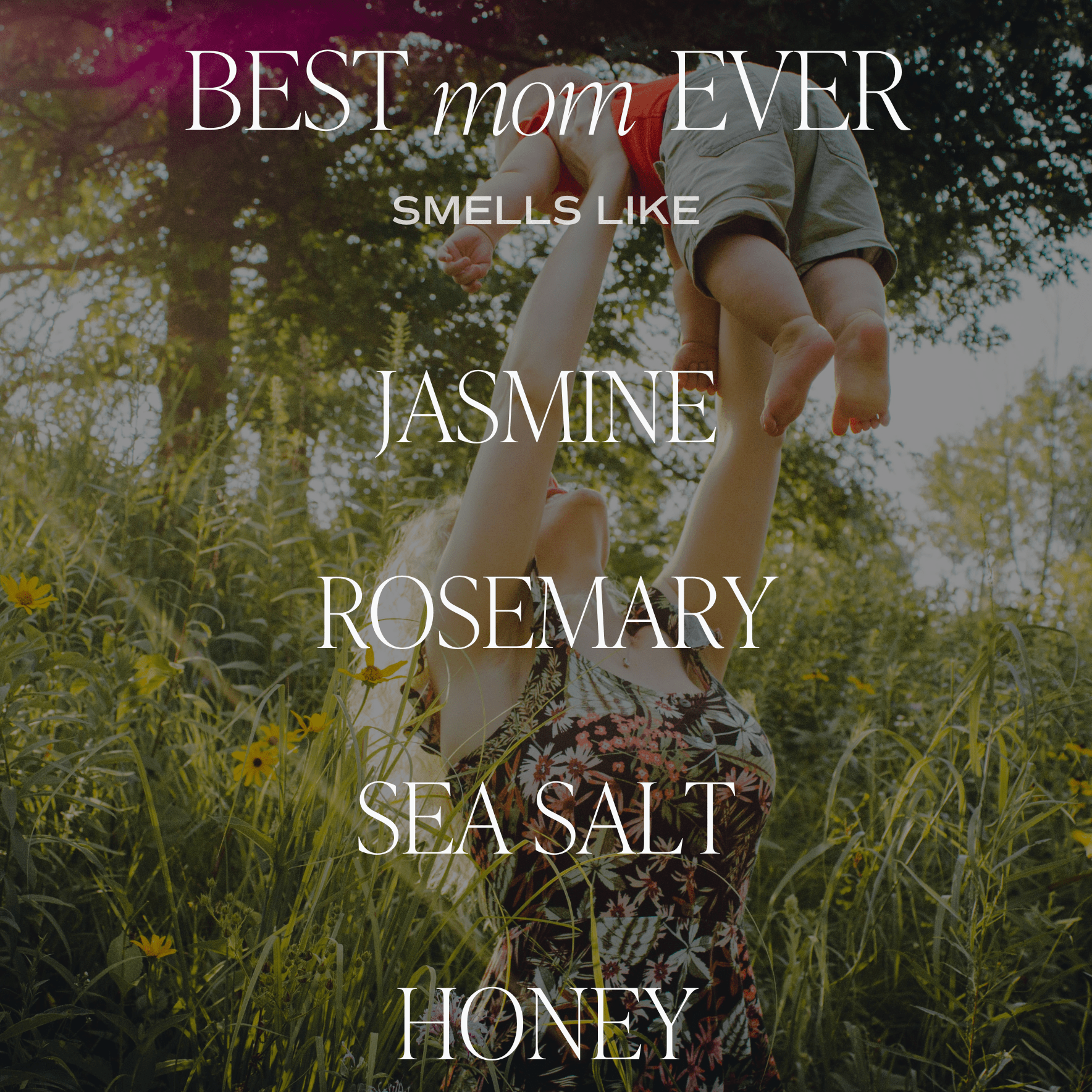 Best Mom Ever Soy Patterned Candle - Clear Jar - 9 oz (Wildflowers and Salt) - Tenth & Pine - Candles -