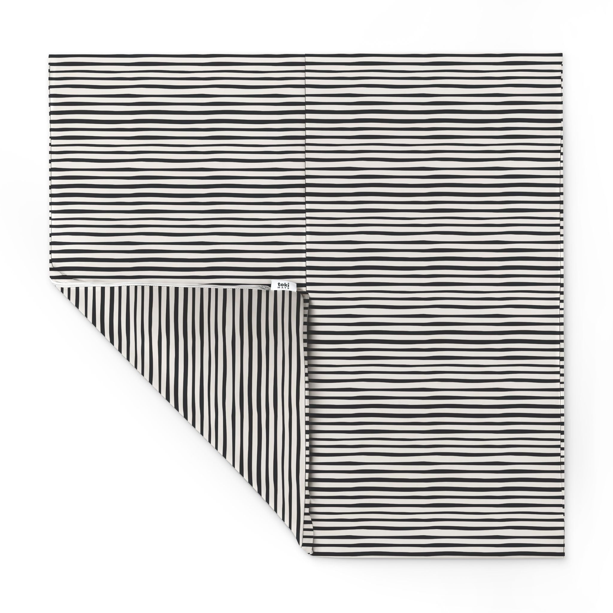 Bold Stripe Vegan Leather Mat - Tenth & Pine - Vegan Leather Padded Mat - Mega