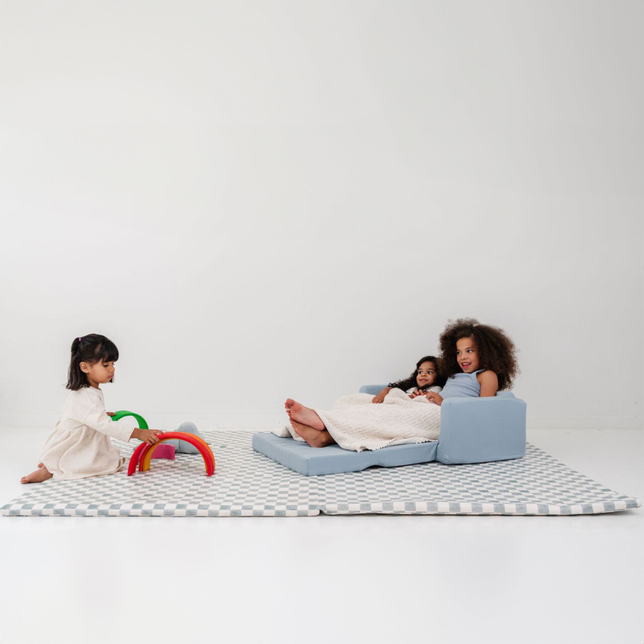 Checker Matcha Vegan Leather Mat - Tenth & Pine - Vegan Leather Padded Mat - Epic