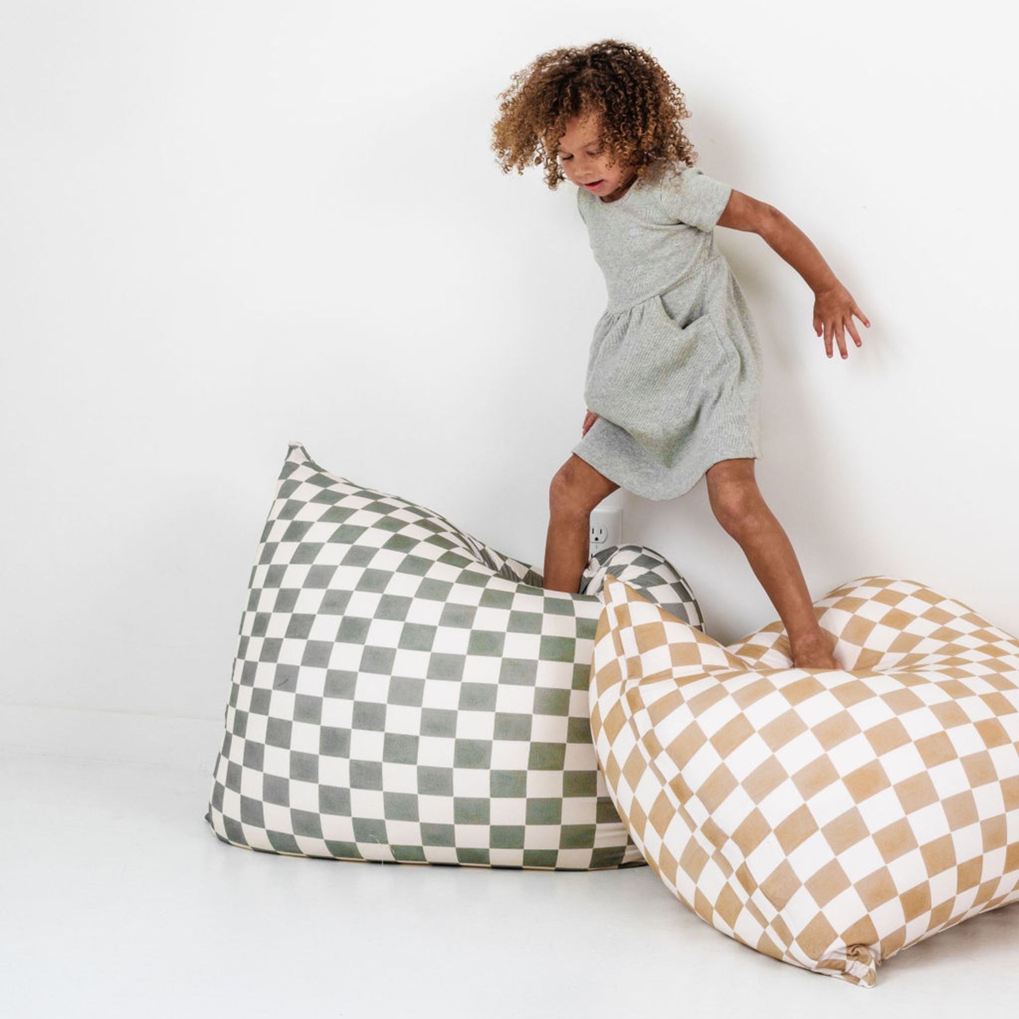 Checker Toffee Bean Bag - Tenth & Pine - Bean Bag -
