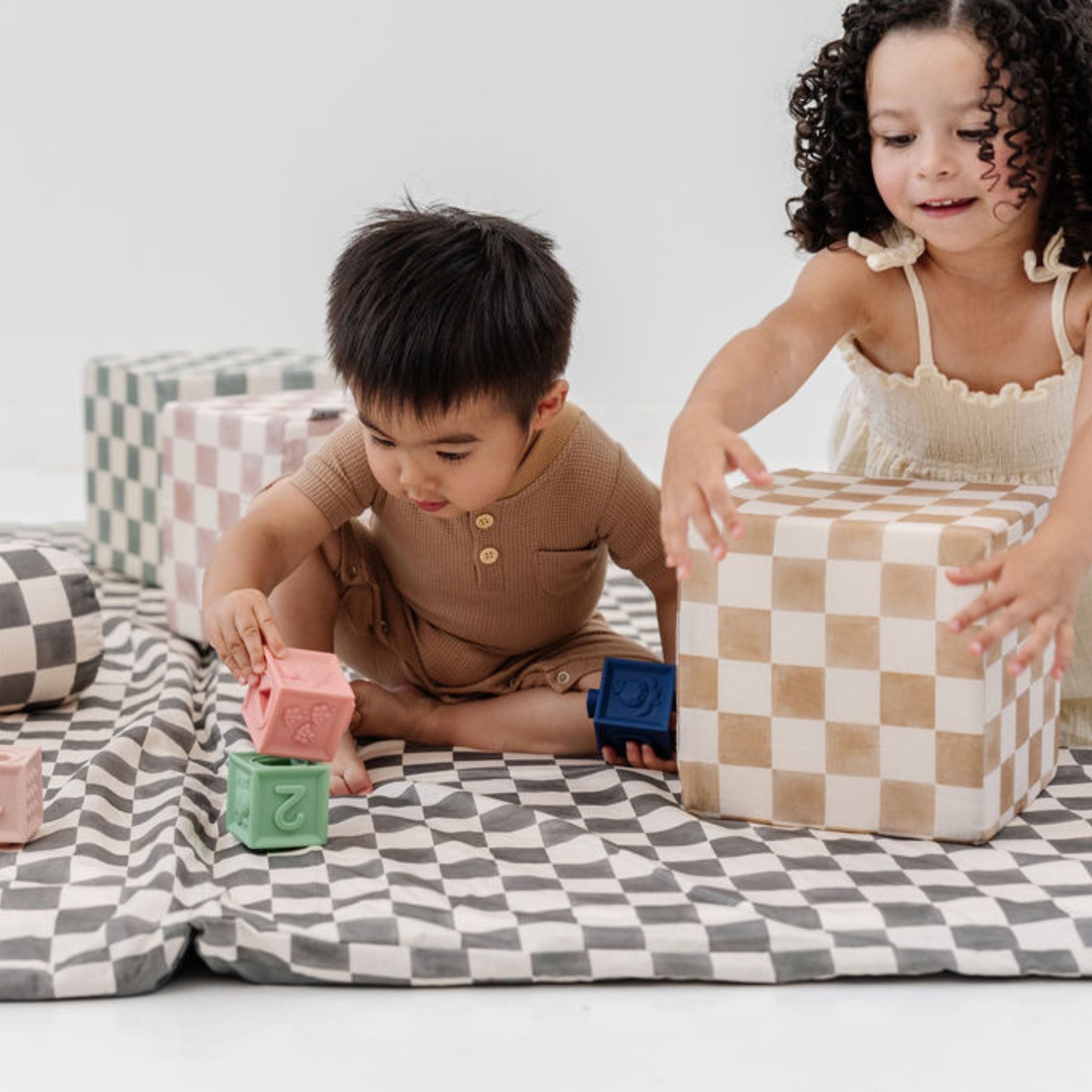 Checker Toffee Play Cube - Tenth & Pine - Play Cube -