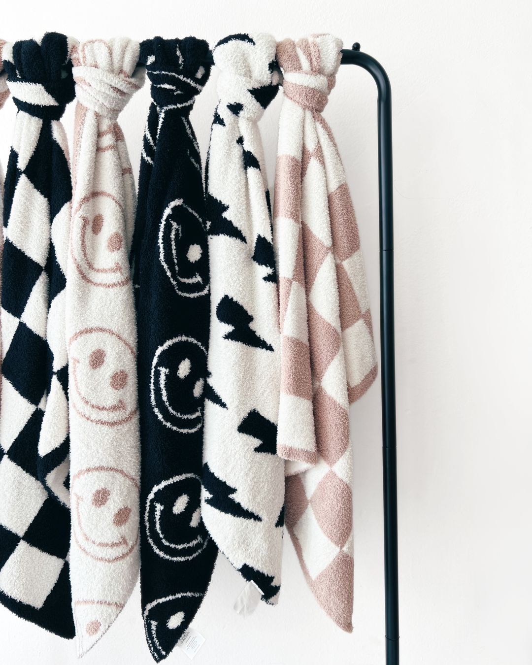 Checkered Plush Blanket | Latte - Tenth & Pine - Plush Blanket -
