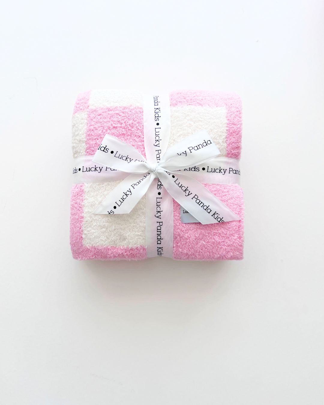 Checkered Plush Blanket | Pink - Tenth & Pine - Plush Blanket -