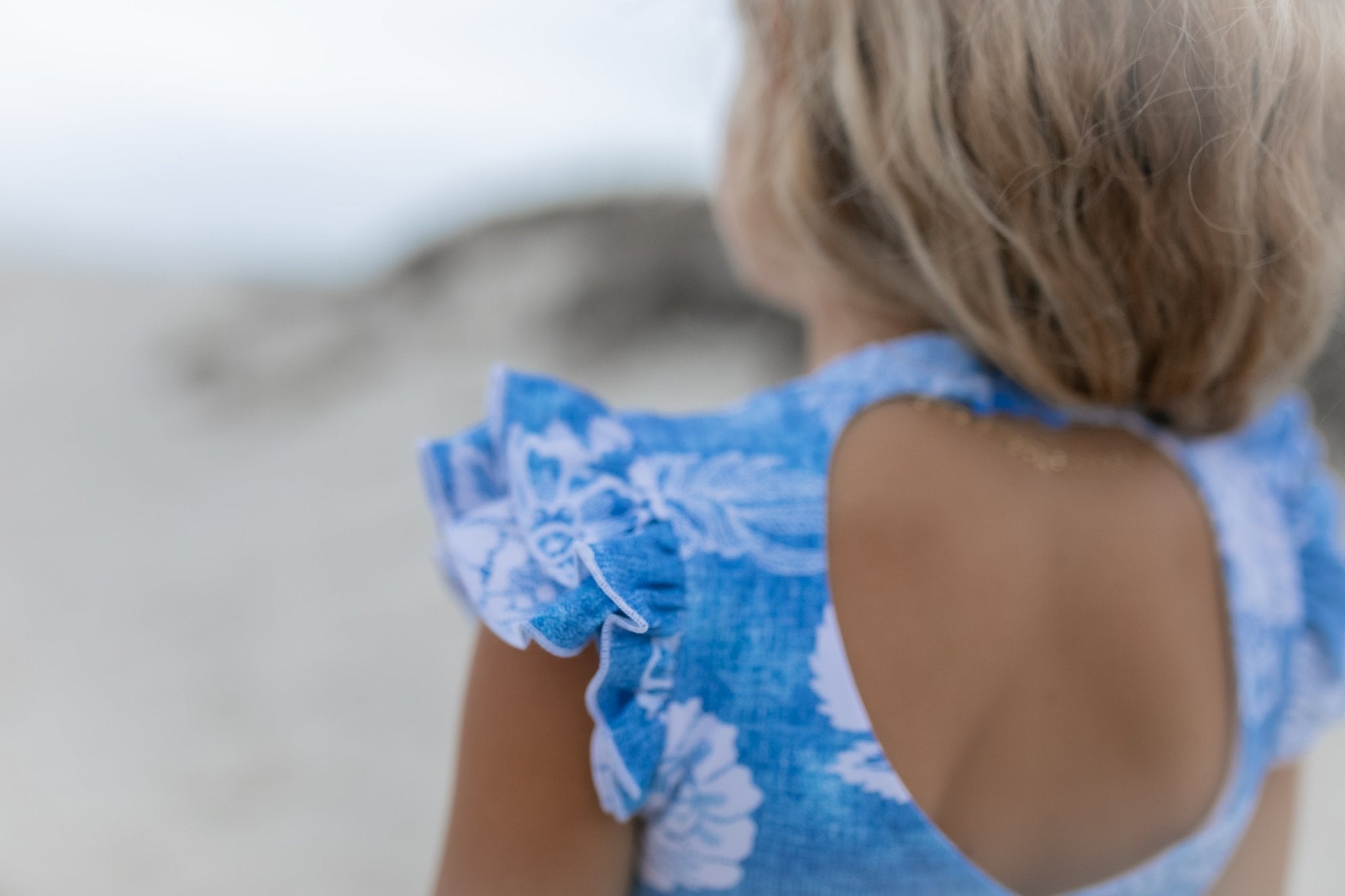 Denim Floral One Piece Swimsuit - Tenth & Pine - Swimsuit - 4 - Oopsie Daisy