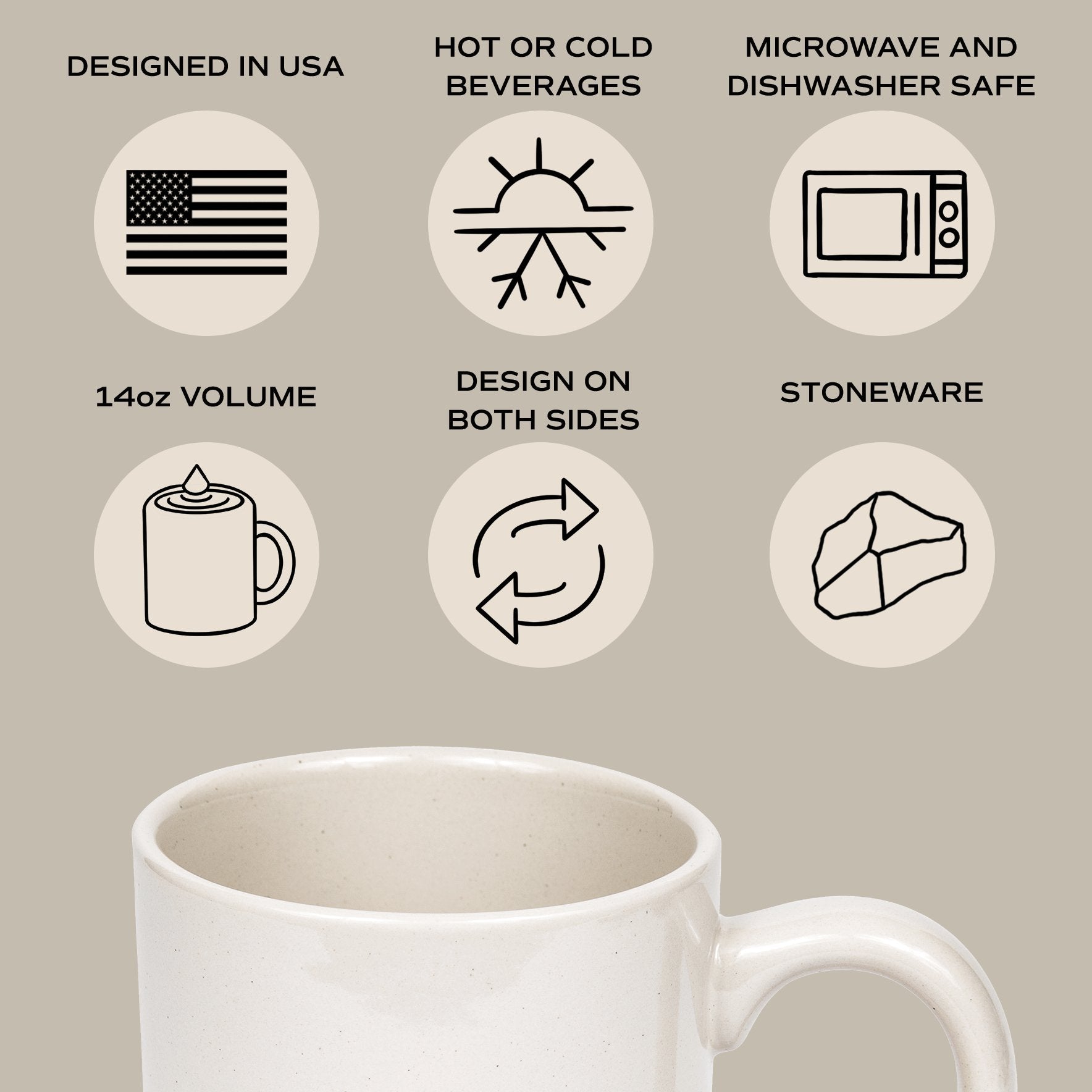 Dog Mom 14oz. Stoneware Coffee Mug - Tenth & Pine - Coffee Mugs -