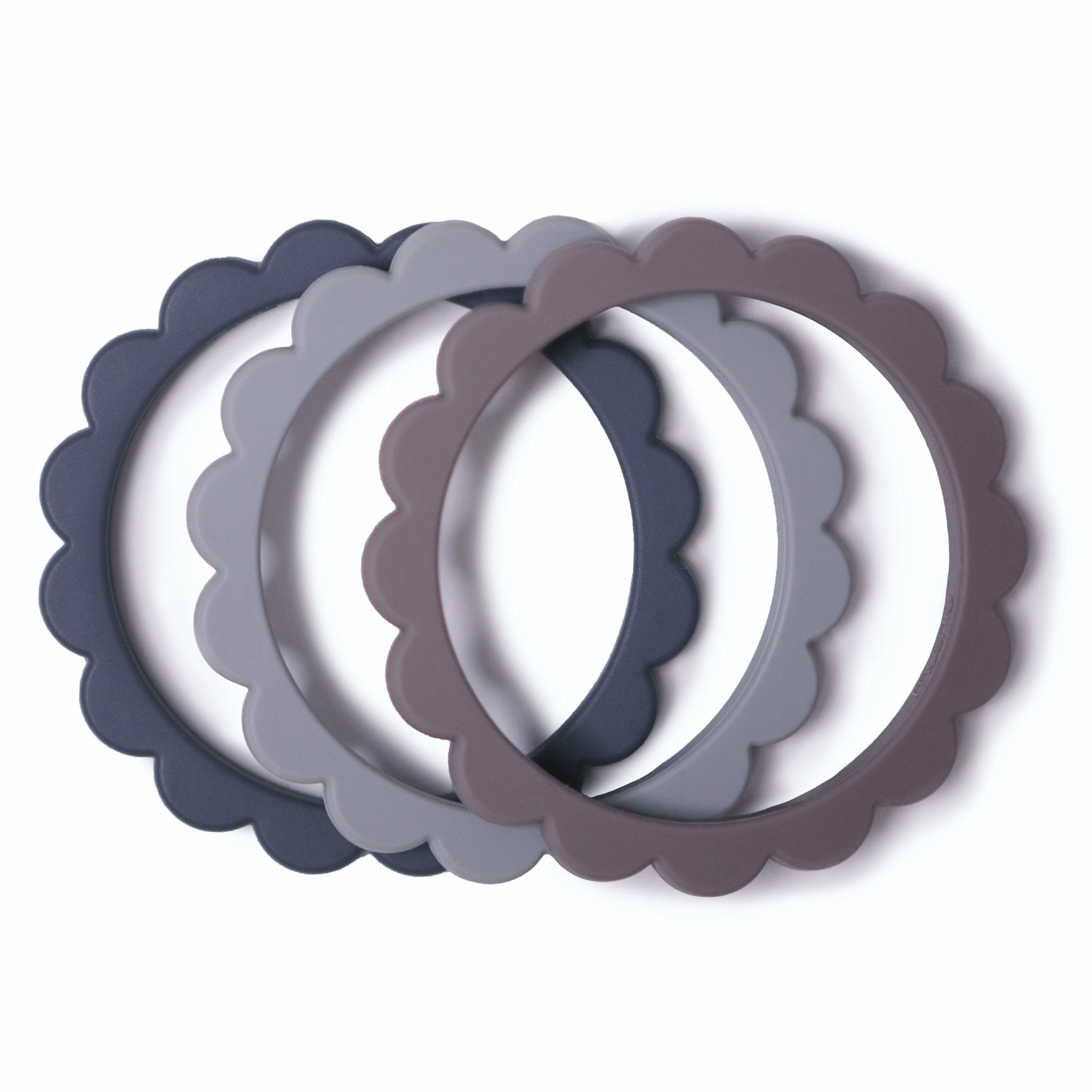 Flower Teether Bracelet - Tenth & Pine - teether - Cambridge Blue/Clementine/Natural
